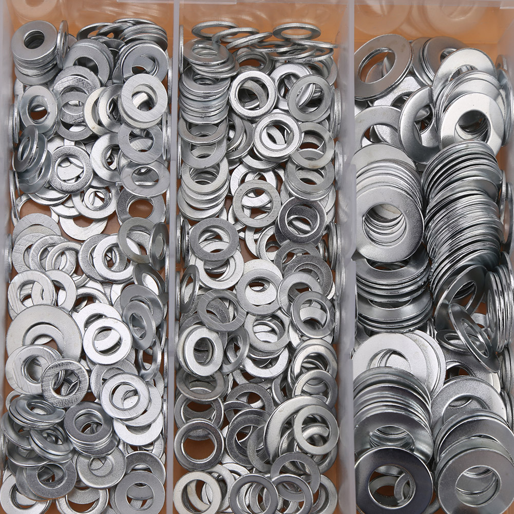 900-teiliges Sortiment An Flachstahlscheiben M3-m10 In A3-box