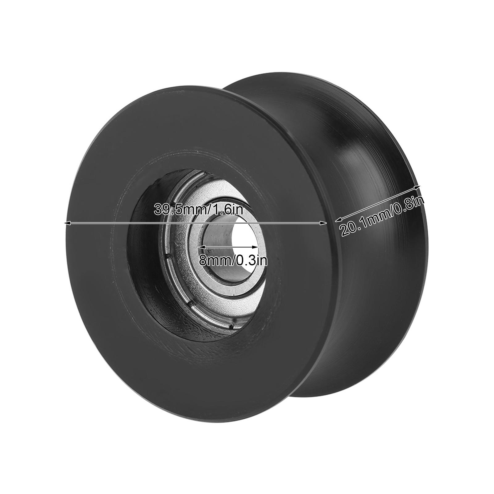 4 Stück 0840uu U-förmige U-nut-riemenscheibenführungsrollen 8x39,5x20,1 Mm