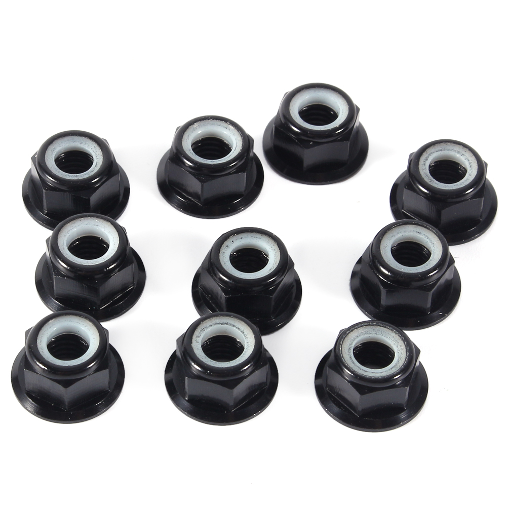 Eloxierte M5-sicherungsmuttern Aus Nylon, Sechskant-sicherungsmuttern Aus Aluminiumlegierung, 10 Stück