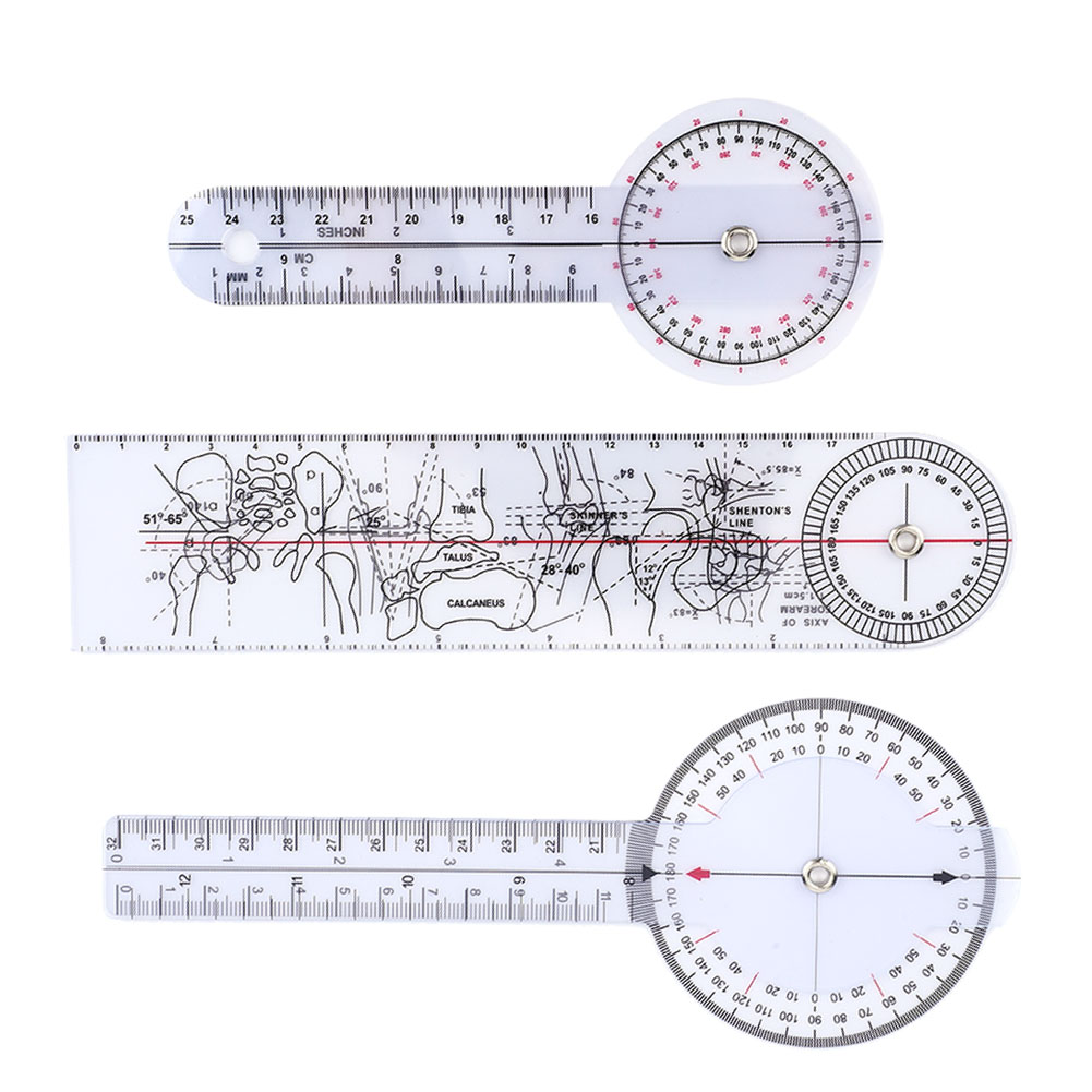 3 Stück 6/8/10 Zoll 360 Grad Medizinisches Lineal Wirbelsäulenangiometer