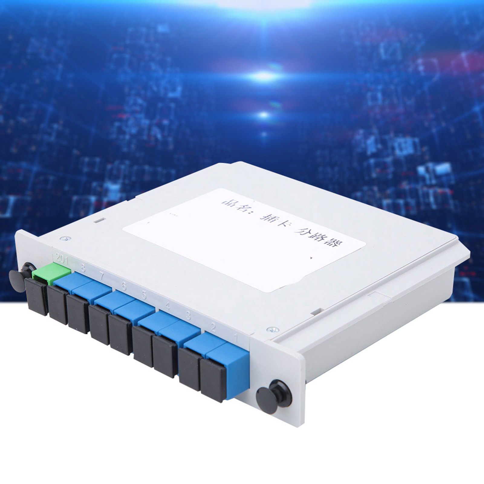 Hochwertiger 1x8-glasfaser-splitter Mit Sps Für Optische Kommunikationssysteme Und Stromversorgung