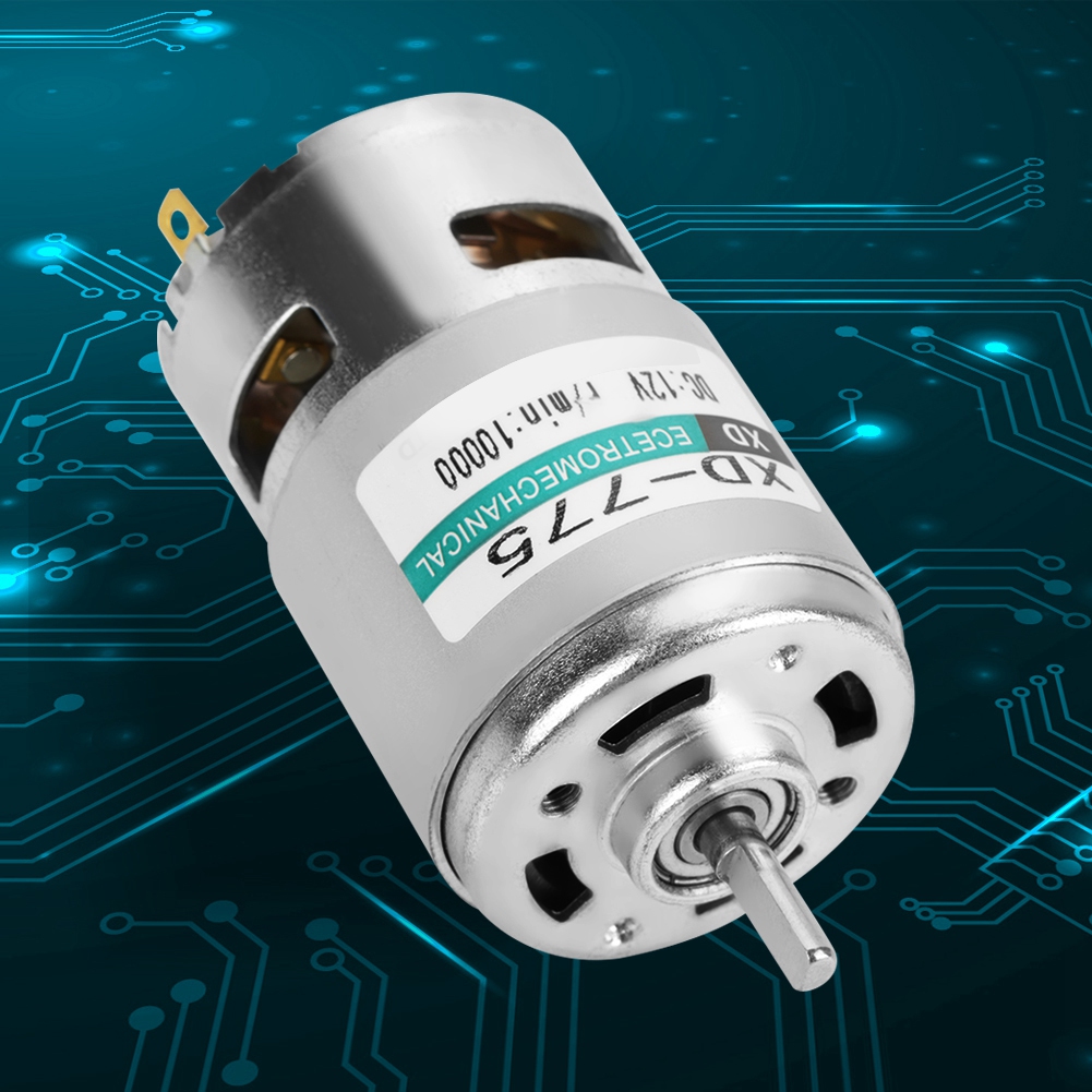 Xd-775 12v Hochgeschwindigkeits-gleichstrommotor Mit Geringem Geräuschpegel Und Doppelten Kugellagern (12v 10000 U/min)