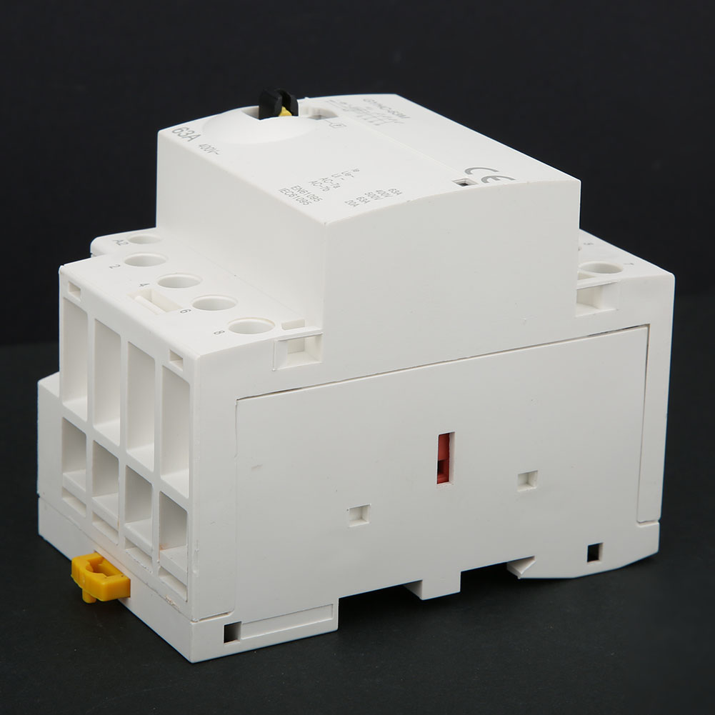 4p 63a 220v 50hz Din-schienen-wechselstromschütz Für Den Hausgebrauch Mit Manuellem Steuerschalter (4 Normalerweise Offene Kontakte)