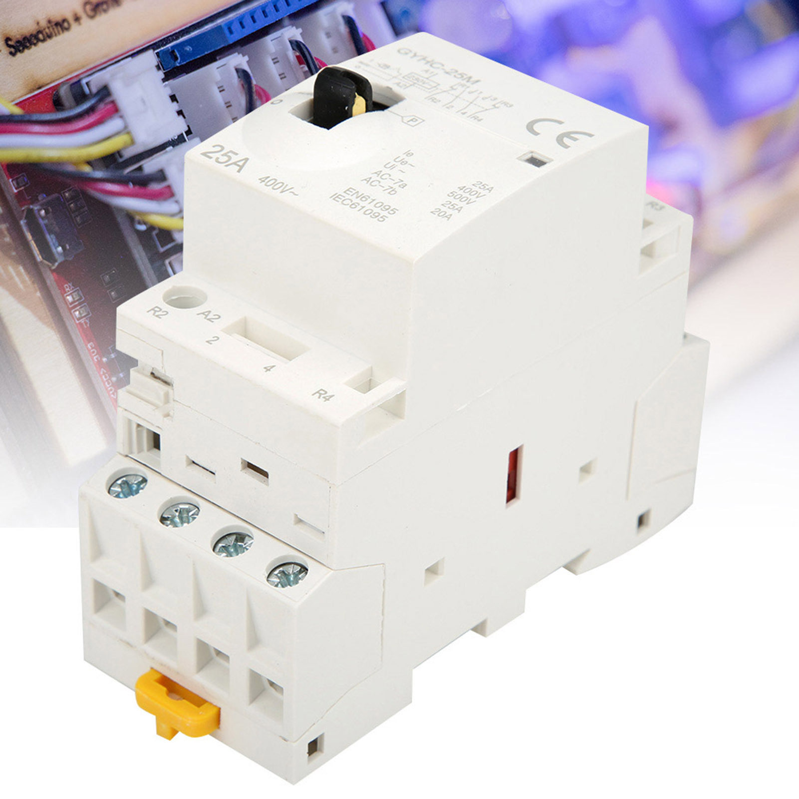 4p 25a 220v 50hz Din-schienen-wechselstromschütz Für Den Hausgebrauch Mit Handschalter (2 Öffnerkontakte, 2 Schließerkontakte)