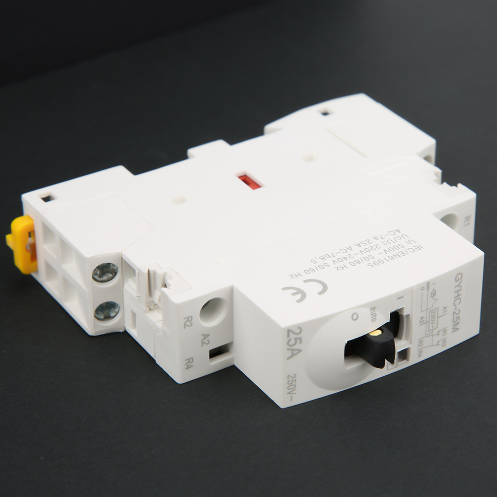 2p 25a 220v 50hz Din-schienen-wechselstromschütz Für Den Hausgebrauch Mit Handschalter (2nc)