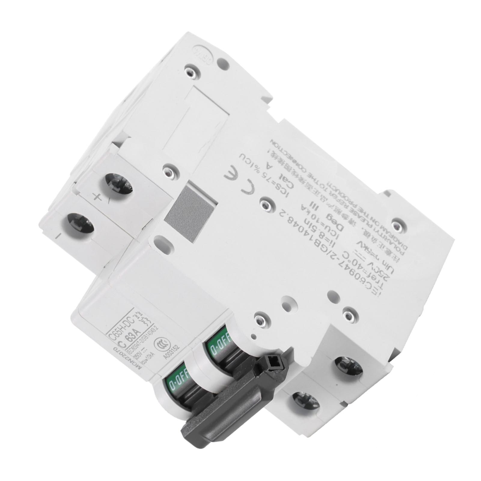 250 V Dc 2p Niederspannungs-miniaturleistungsschalter Für Solarenergie (63 A)