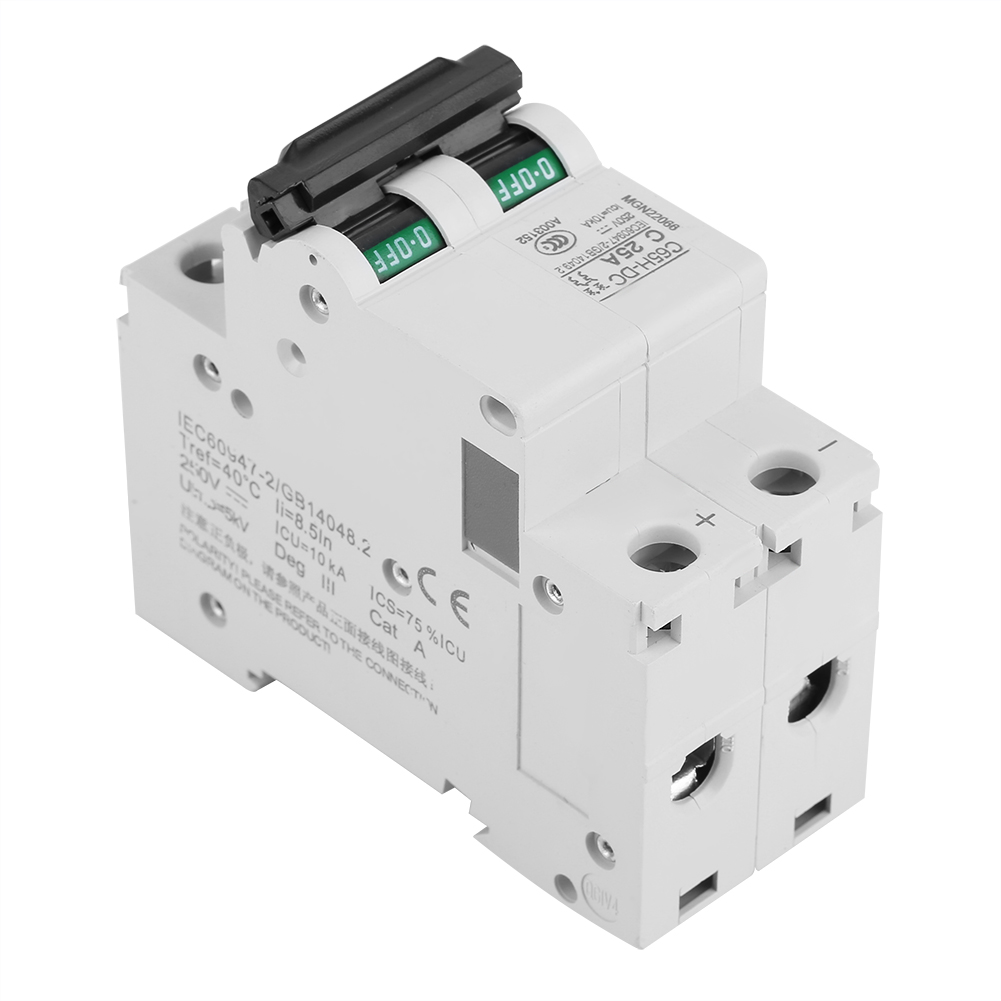 2-poliger 250-v-gleichstrom-leistungsschalter Für Solarstromnetze (25 A)