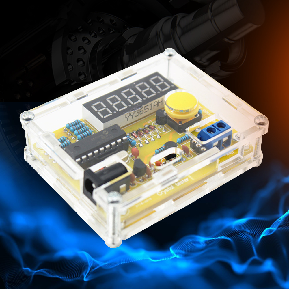 Frequenzzählermodul (1 Hz – 50 Mhz) Mit Quarzoszillator-testmodul Und Gelbem Gehäuse – Bausatz
