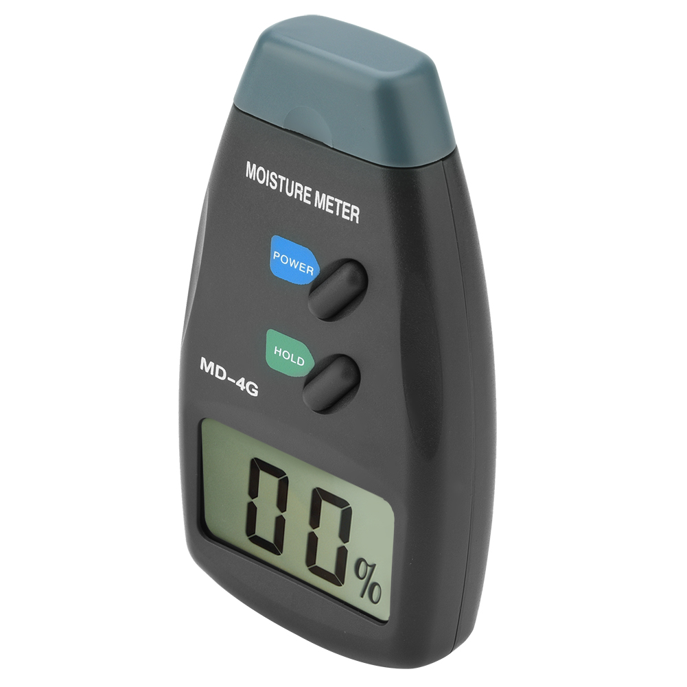 Digitales Holzfeuchtemessgerät Md-4g Mit Lcd-display Und 4-poligem Sensor, Feuchtigkeitsmesser Für Holz, Messbereich 5–40 %