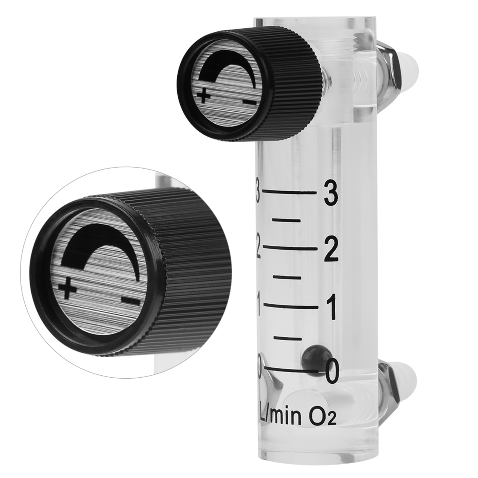 Durchflussmesser Lzq-2 0-3 L/min Mit Regelventil Für Sauerstoff/luft/gas