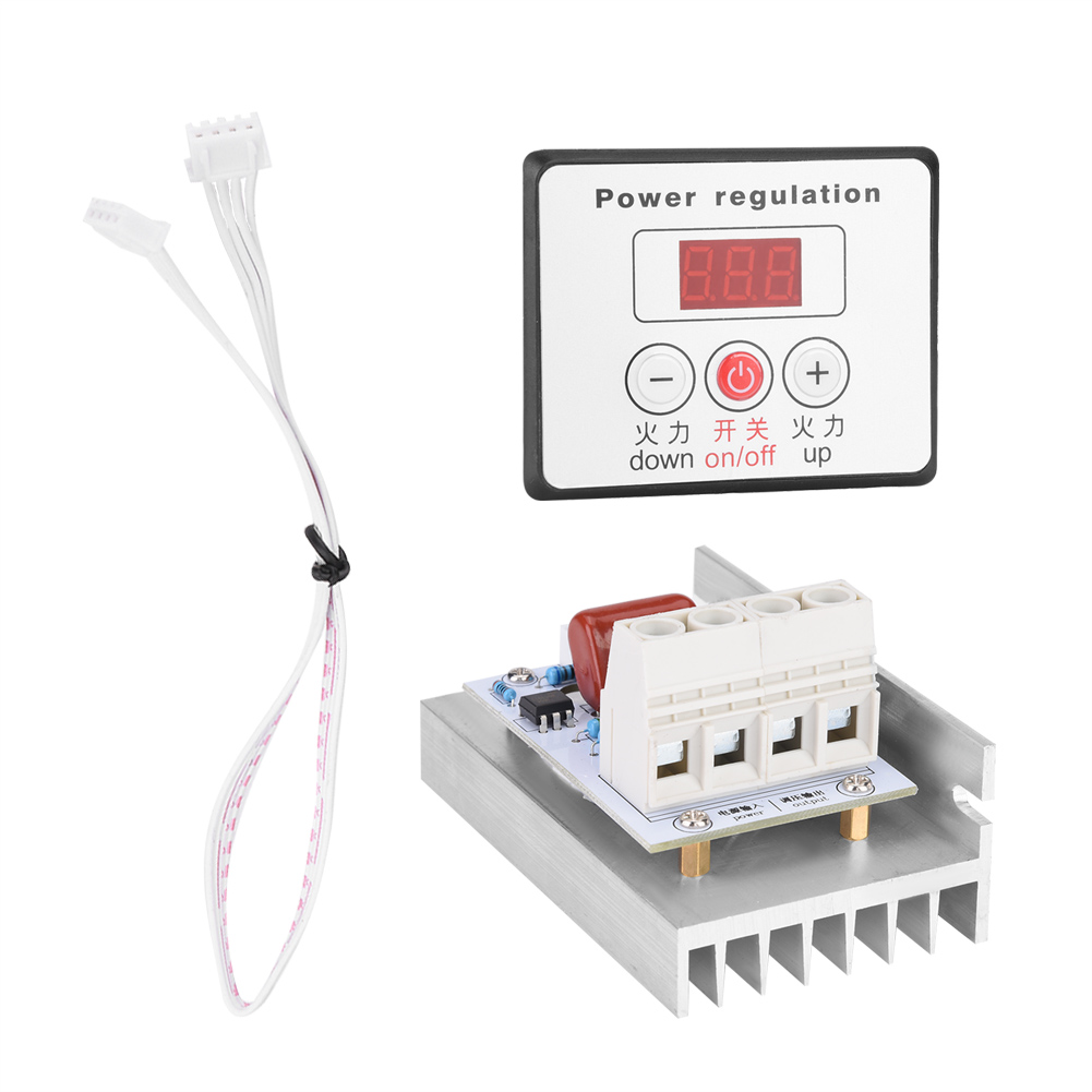 10000w Scr Digitaler Spannungsregler Drehzahlregler Dimmer Thermostat Ac 220v