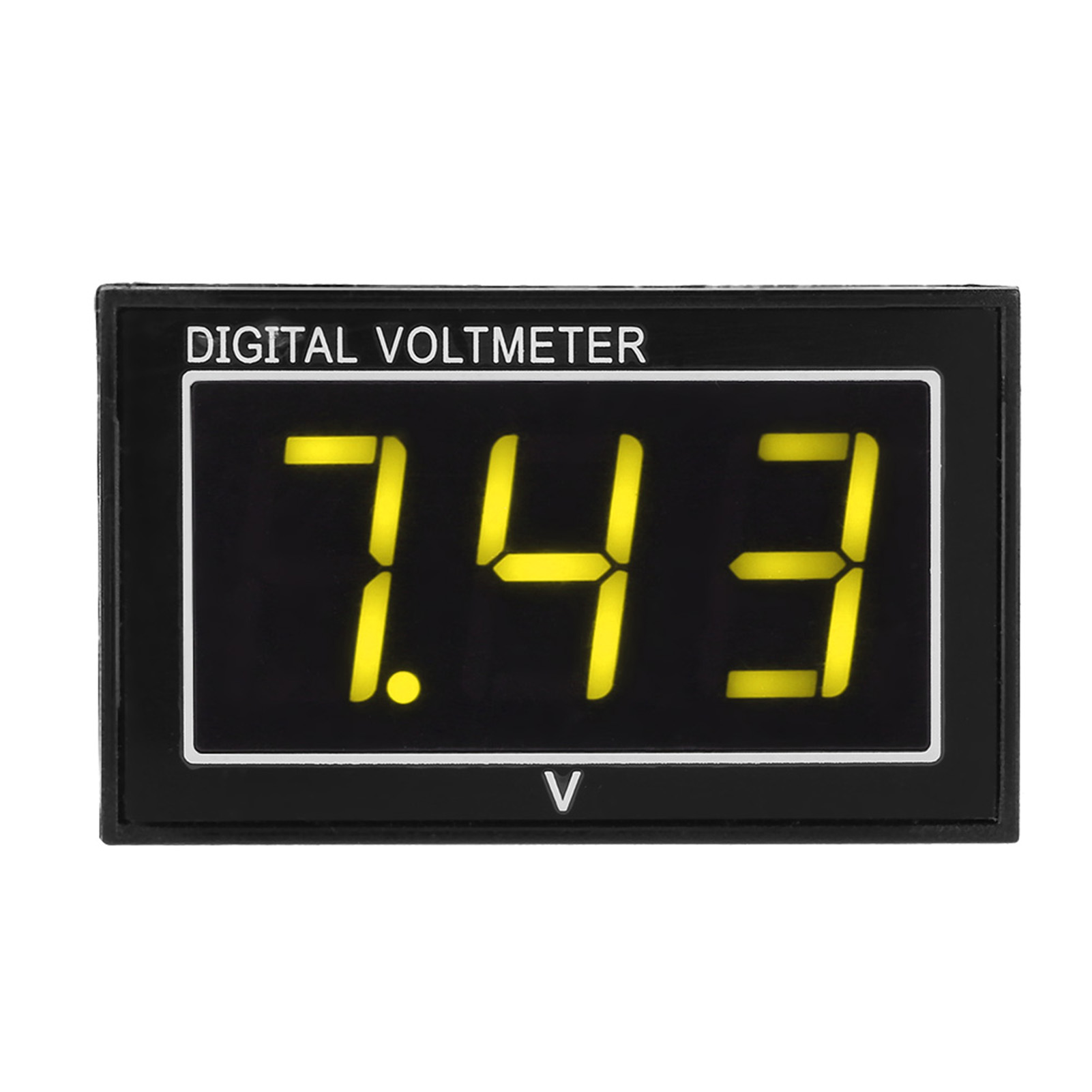 1 Stück Digitales, Wasserdichtes 0,56-zoll-led-voltmeter Für Gleichspannung (2,5–30 V, Gelb)