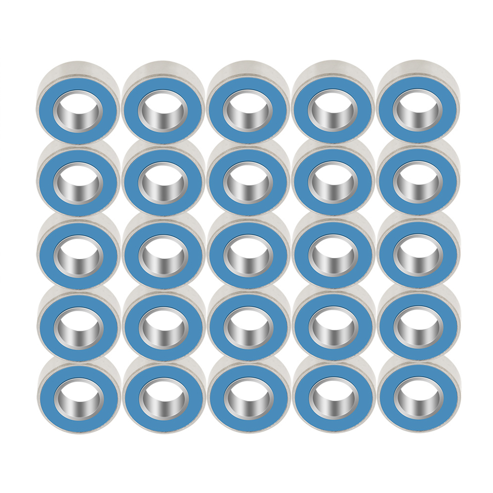25-teiliges Set Mr115-2rs Blaue, Metallgummigedichtete Kugellager 5 X 11 X 4 Mm