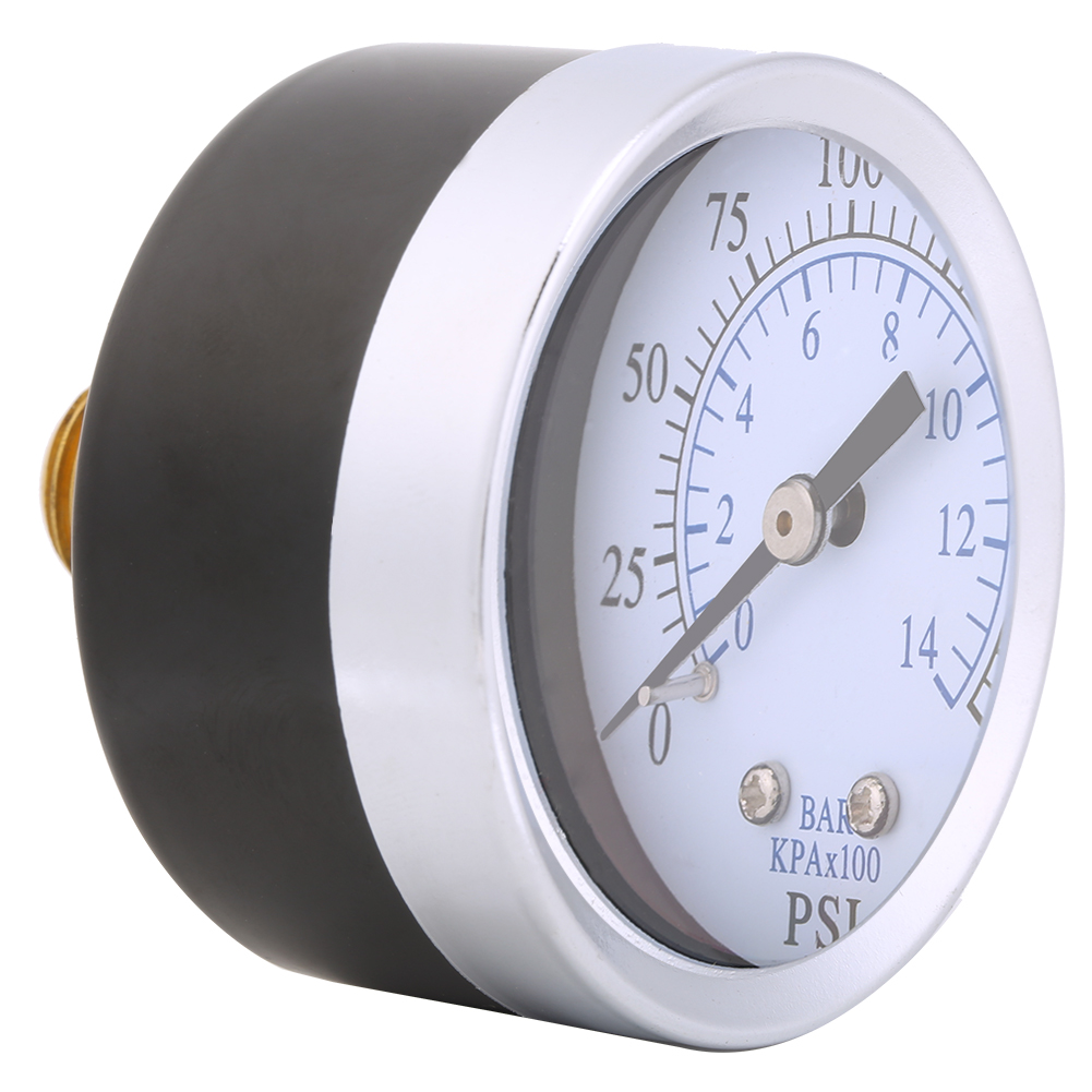1 Mini-manometer Für Kraftstoff, Luft, Öl Oder Wasser, 0–200 Psi / 0–14 Bar, Npt-anschluss