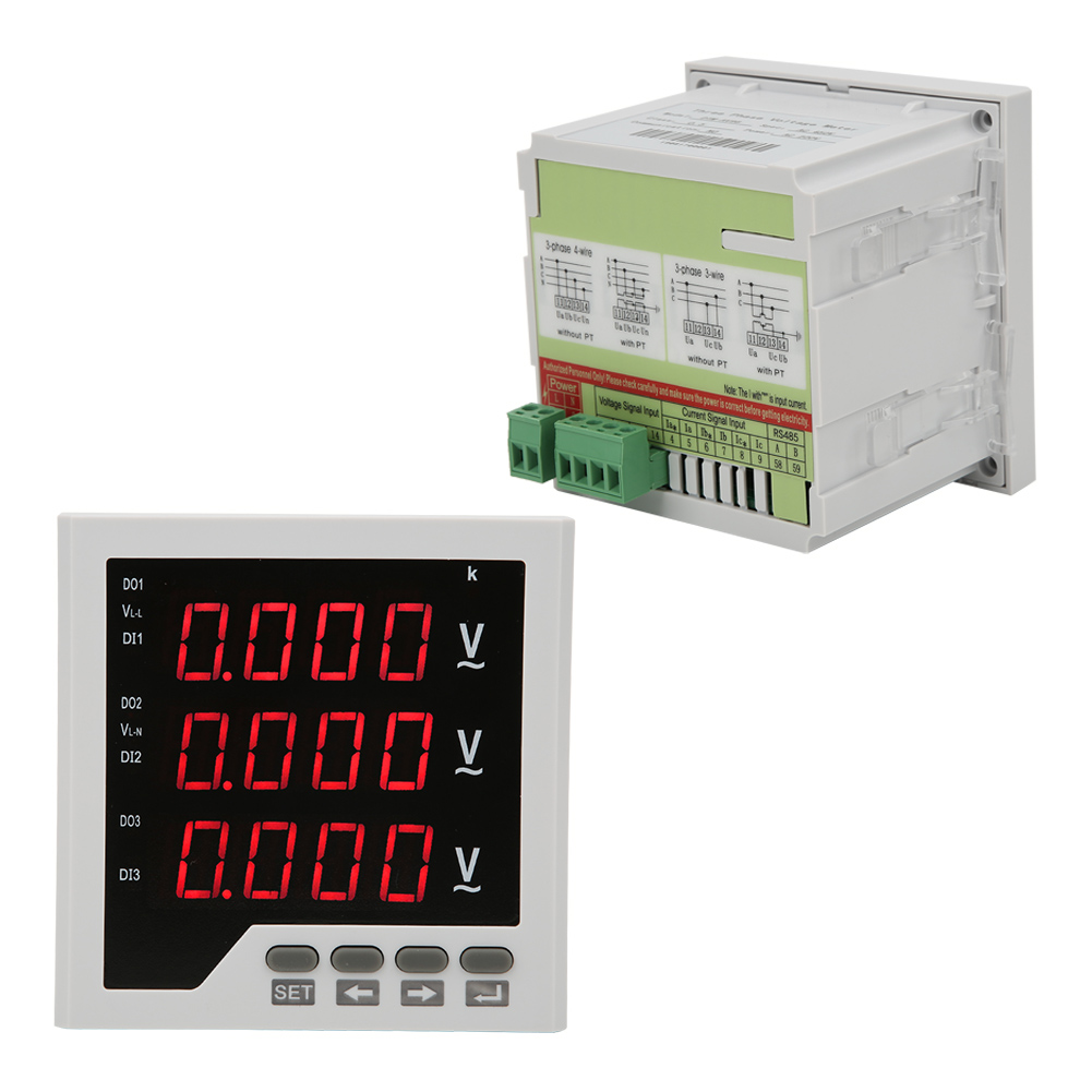 Dtm-av96 Dreiphasen-voltmeter Mit Programmierbarer Led-digitalanzeige, Ac 450 V