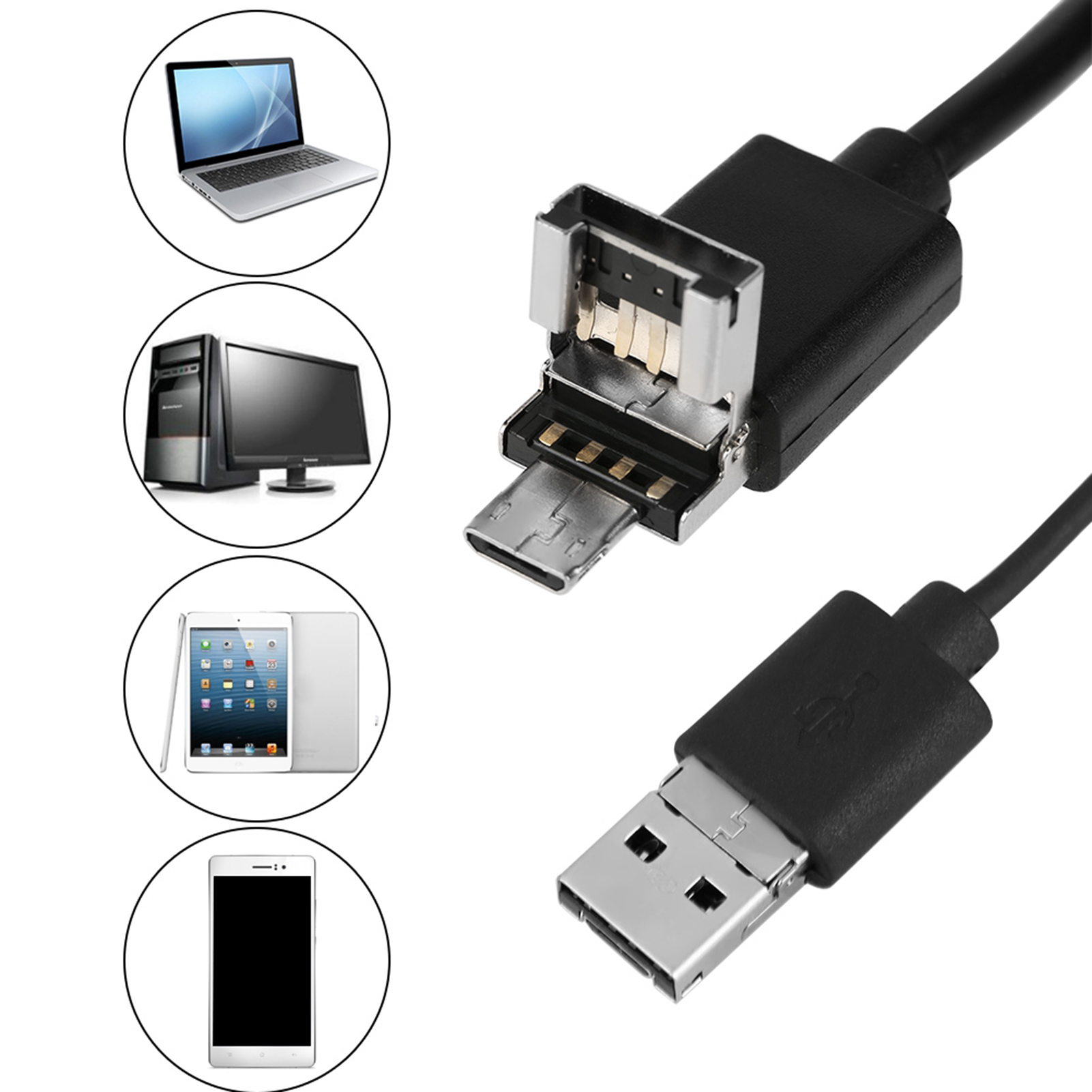 1 Stück 200x 8-led Mikroskop-endoskop 1080p Kamera-vergrößerung Usb/micro-usb Für Computer/mobiltelefon