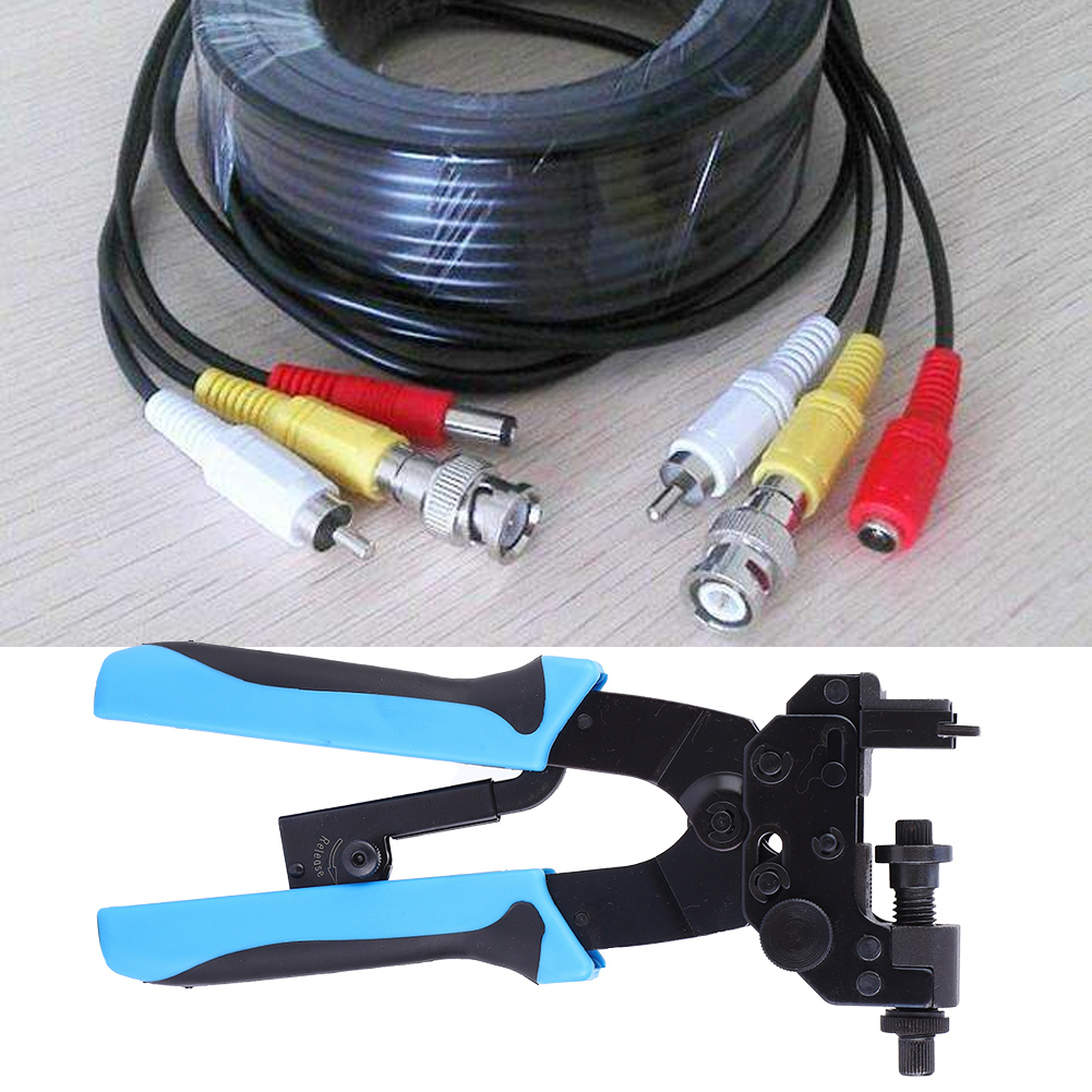 Crimpzange Für F-bnc-, Rca- Und Koaxialkabel, Netzwerkkabel-crimpzange, Verstellbare Zange