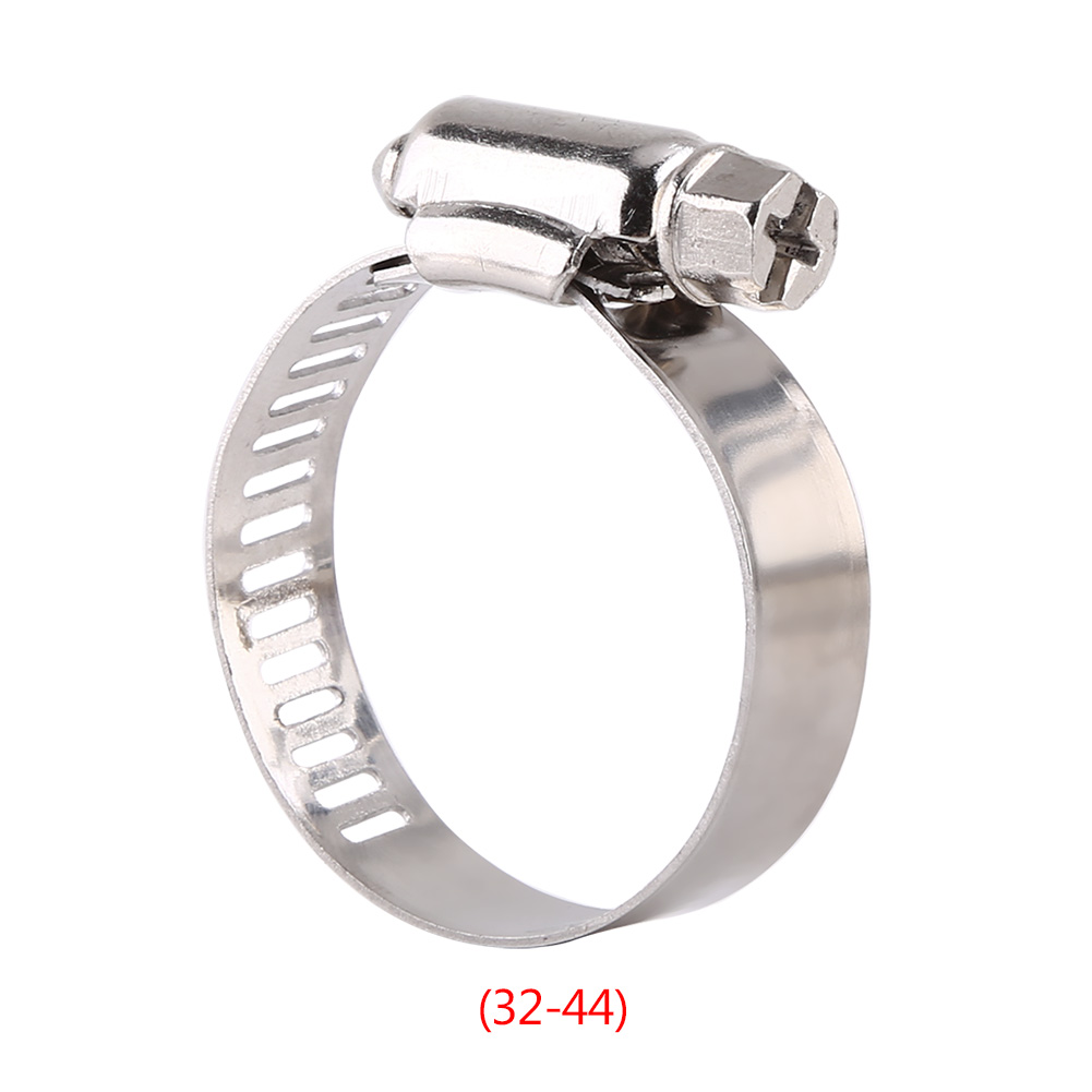 Verstellbare Schlauchschellen Aus Edelstahl Mit Schraubgewinde, Kraftstoffschlauchschellen Mit Schneckengetriebe (32 Mm–44 Mm)