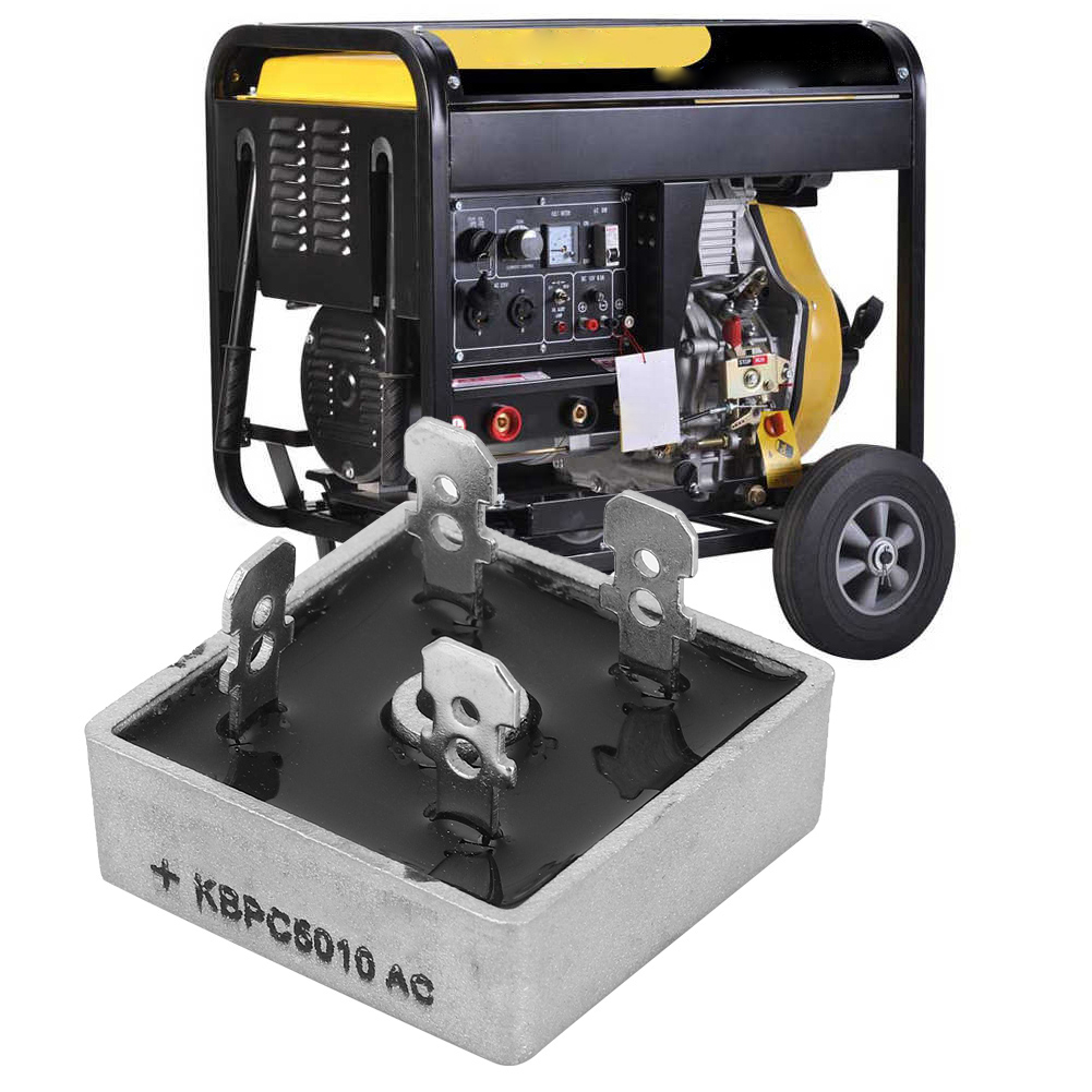 10 Stück 50a 1000v 4-poliger Quadratischer Metallgehäuse-brückengleichrichter Kbpc5010