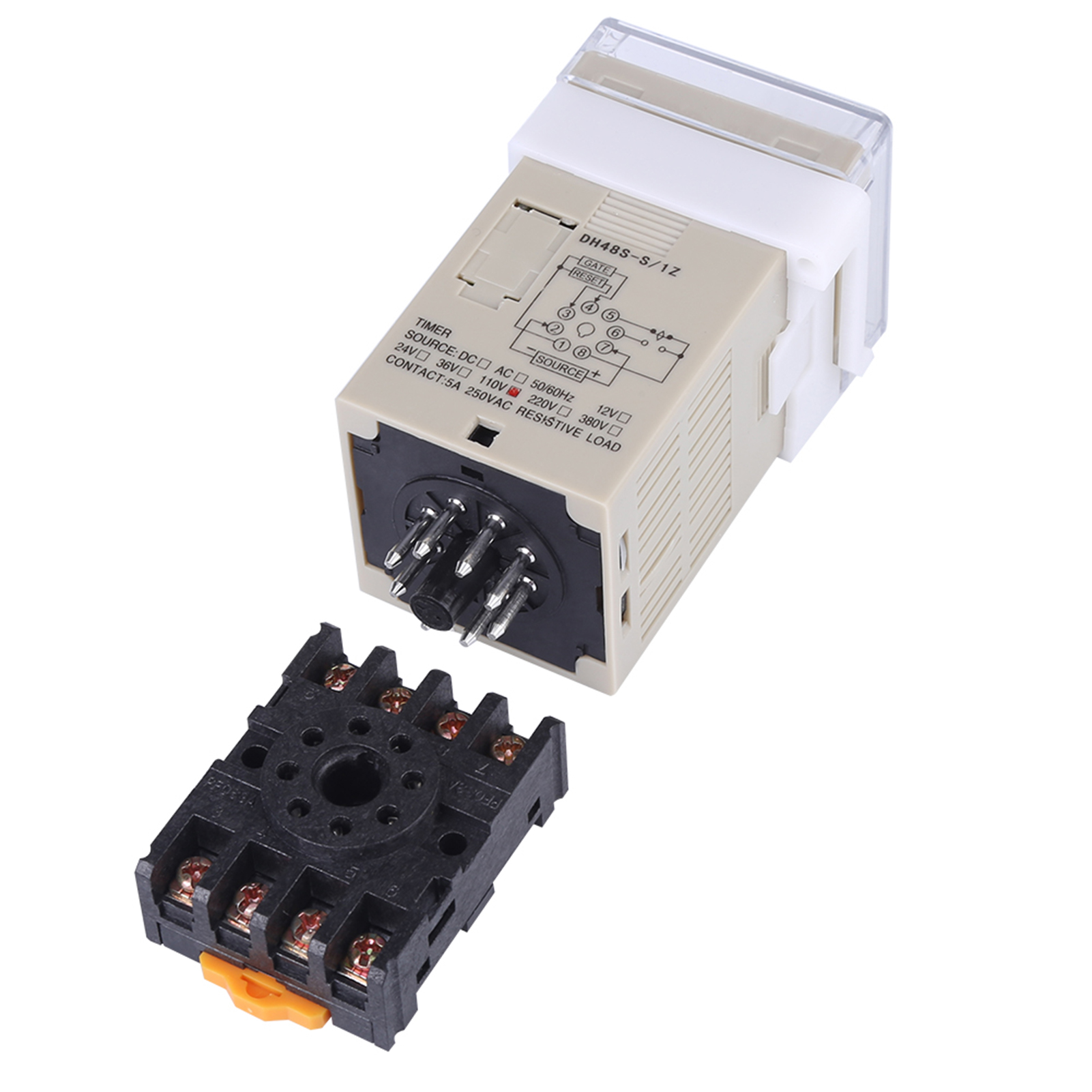 110 V Ac Dh48s S 0,1 S 99 H Zyklussteuerung Digitalanzeige Zeitrelais Mit Steckdose