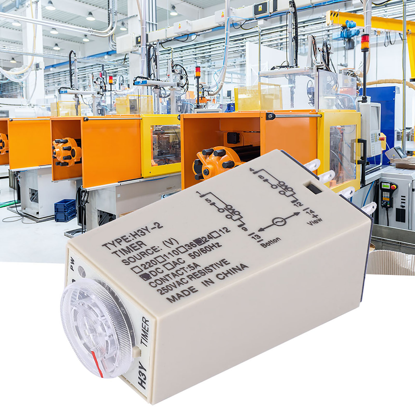 Zeitrelais H3y-2 Mit 0–3 Minuten Einschaltverzögerung, 8-polig, 24 V, 110 V, 220 V Dc