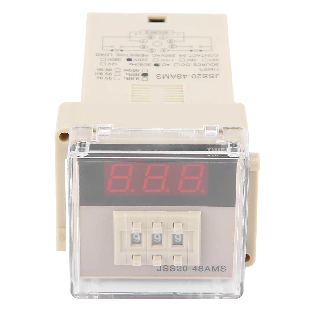 Jss20-48ams Digitalanzeige-einschaltverzögerungs-zeitrelais 1-999s Ac 220v