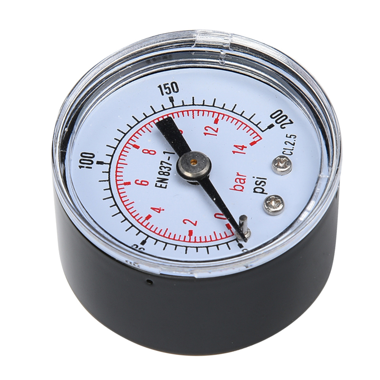 Mechanisches Manometer Für Luft, Öl Und Wasser, 1/8" Bspt-rücklaufanschluss (0-200 Psi 0-14 Bar)
