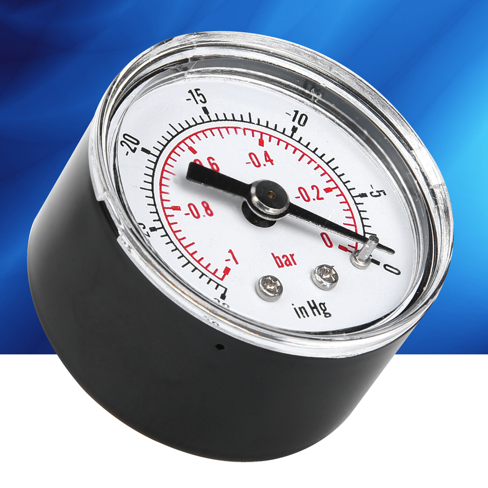-1 - 0 Bar -30 - 0 Inhg Vakuummanometer Mit Doppelskala, 1/8 Bspt-rücklaufanschluss