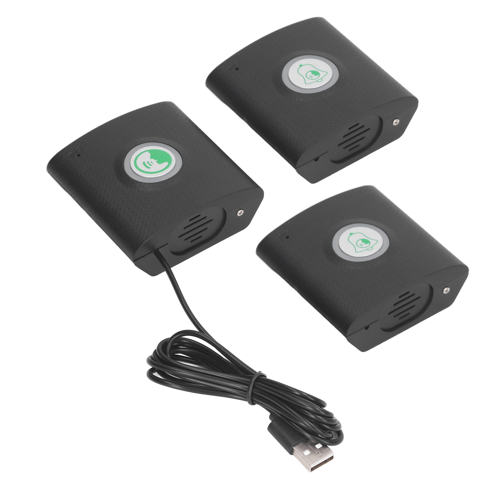 2 Externe, 1 Interne Einheit, Bidirektionale Audio-türsprechanlage Mit Großer Reichweite, 433 Mhz, Drahtlose Türsprechanlage Für Die Hausüberwachung, Schwarz