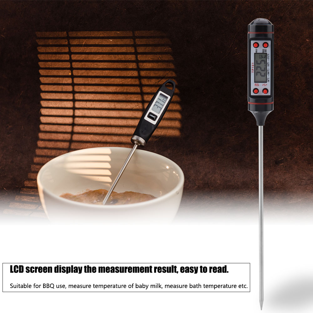Digitales Küchenthermometer Tp101 Mit Lcd-anzeige Zum Messen Von Lebensmitteln, Grillfleisch Und Mehr – Kochthermometer