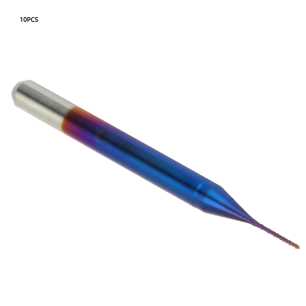 10 Stück Hartmetall-kegelfräser, Brüniert, Für Leiterplattengravurmaschinen (0,6 Mm)