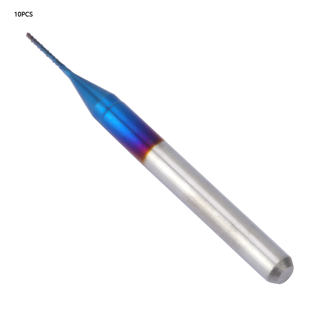 10 Stück Konische Hartmetallfräser, Brüniert, Für Leiterplattengravurmaschinen (0,5 Mm)