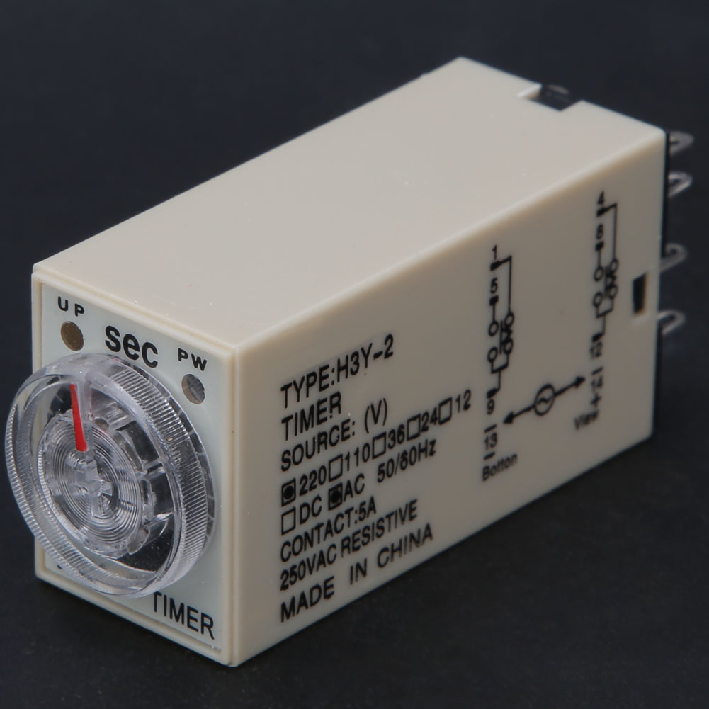 Zeitrelais H3y-2, 8-polig, Einstellbar, Hohe Genauigkeit, Für Haushaltsgeräte, 0–10 S, 220 V Wechselstrom
