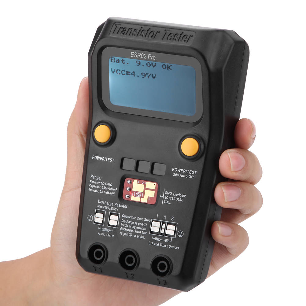 Bside Esr02 Pro Digitaler Transistortester Für Smd-chip-bauteile Und Induktivitätsmessgerät
