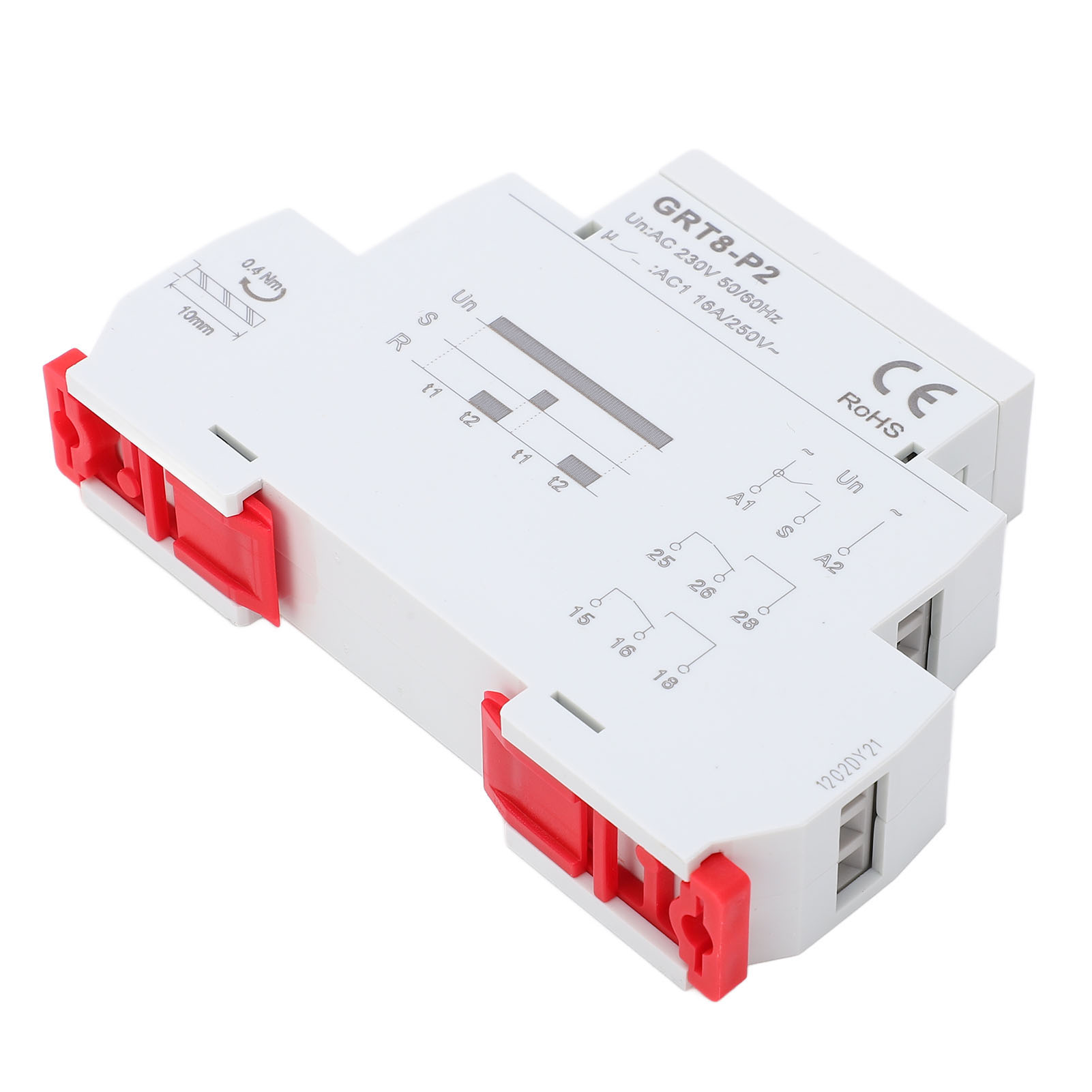 Industrielles Elektronisches Impulszeitrelais Zur Schienenmontage, 230 V, Mit Display