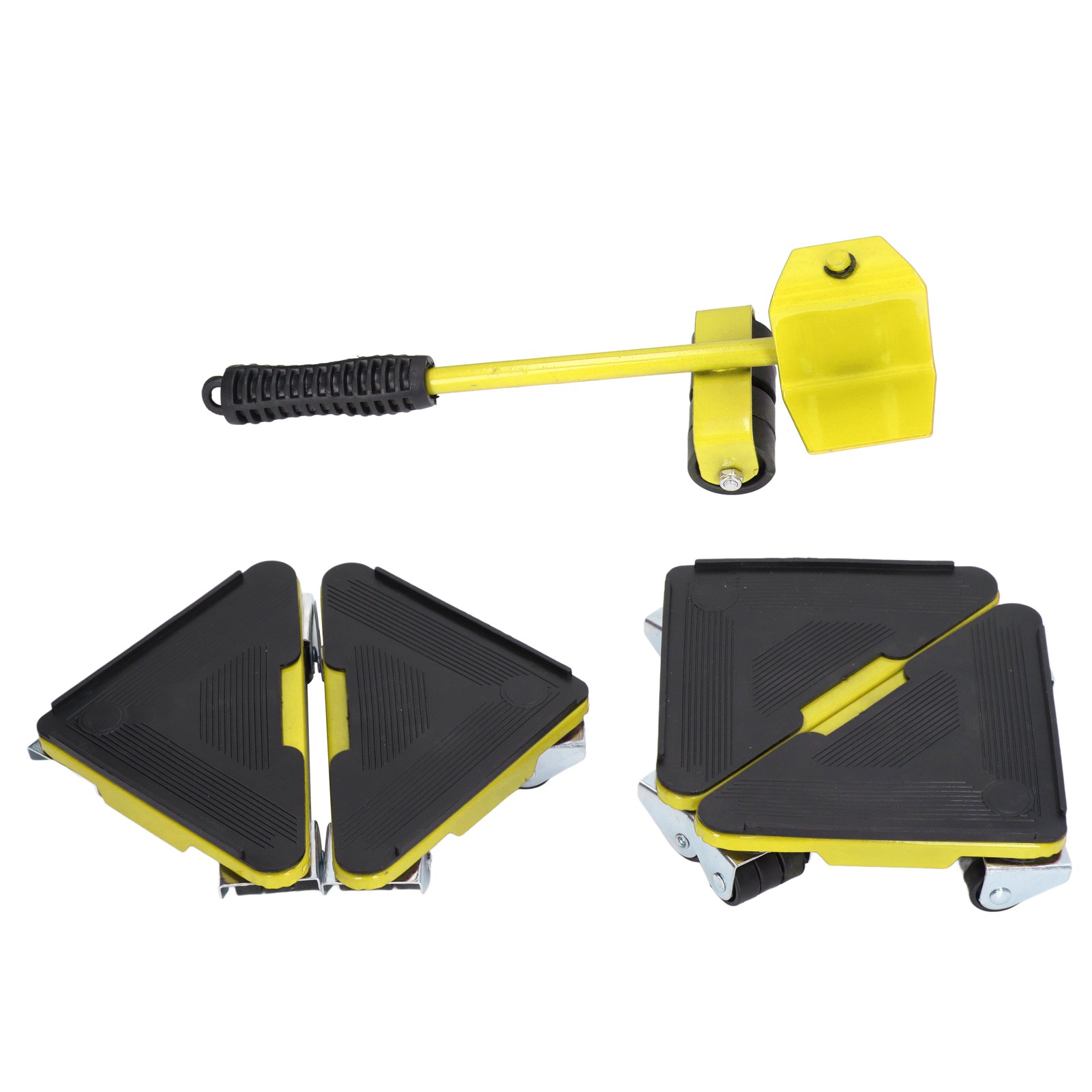 5er-set Möbellifte, Universal-rollwagen, Tragkraft 300 Kg, Für Sofa, Tisch, Schrank, Gelb