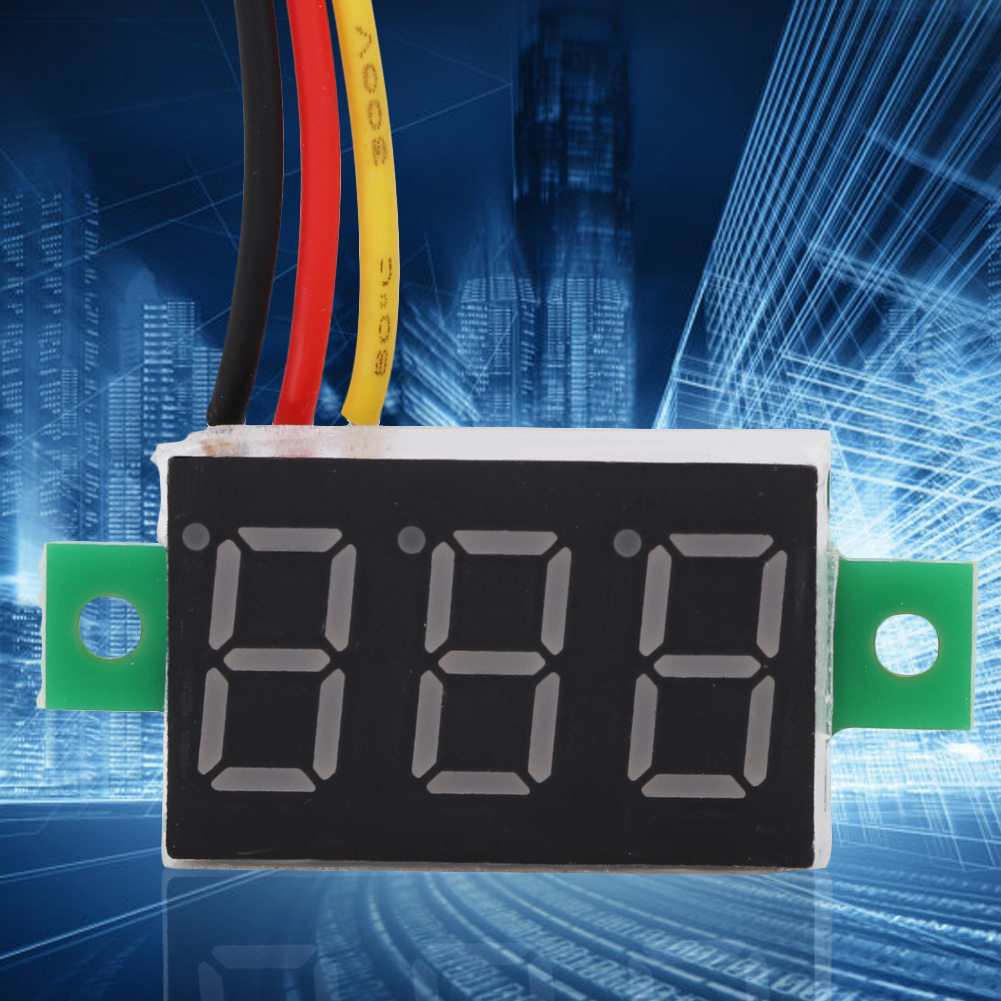 5 Stück 0,36 Zoll Led-digital-röhrenvoltmeter Dc 0-100 V 3-draht-spannungsprüfer, 5 Farben
