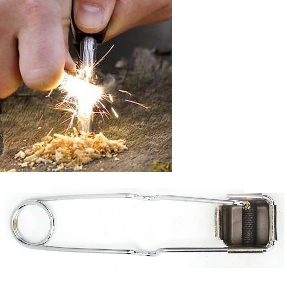 1 Zündkerzensatz, Quadratisch, Vernickelter Stahl 10 Runde Zündkerzen Überlebensset Für Outdoor-aktivitäten