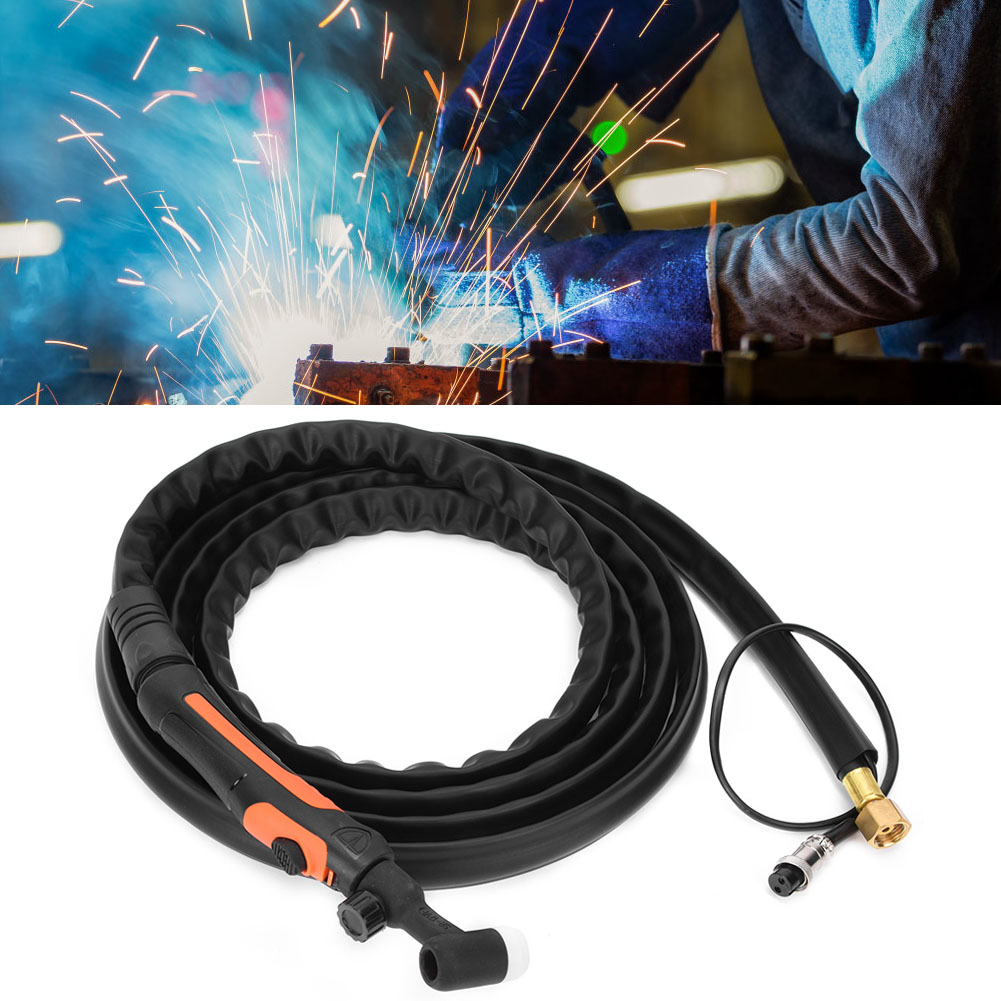 Luftgekühltes Lichtbogenschweißbrenner-set Tig-17, 4 Meter Kabel, 10 Mm M16x1,5 Schweißgerät (tig-17v Schaltventil)