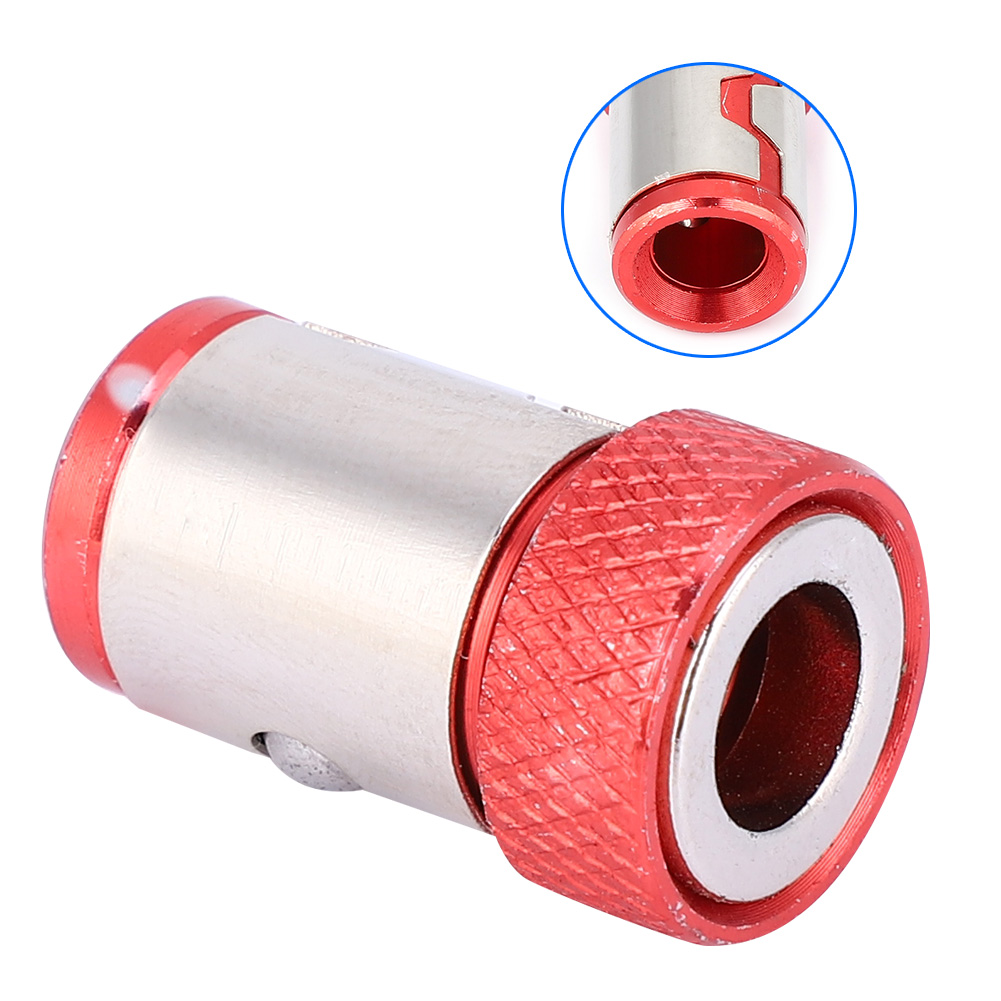 5-teiliges Schraubendreher-magnetring-set, Rutschfeste Zubehörteile Aus Aluminiumlegierung (rot)