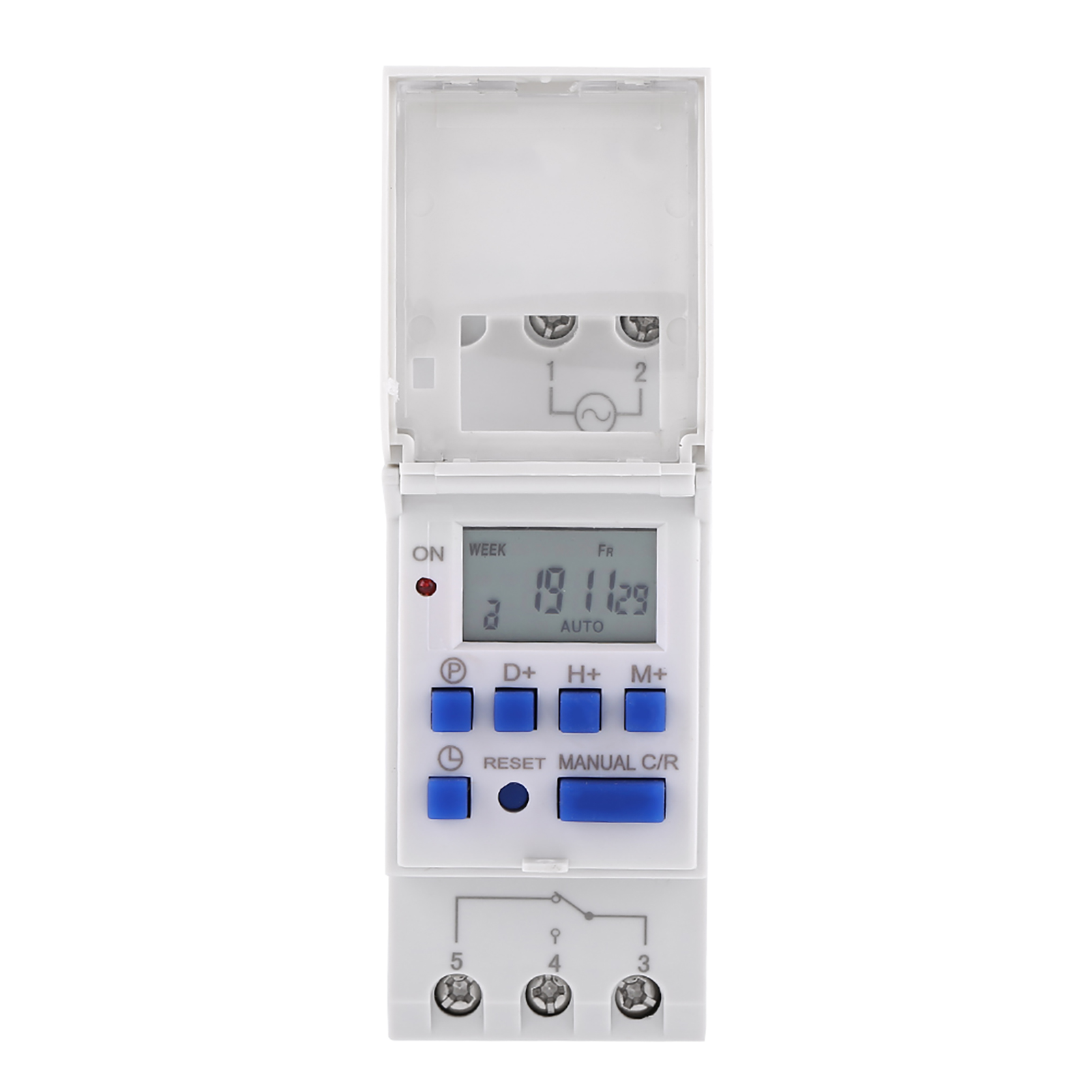 Elektronischer Zeitschalter Mit Lcd-anzeige, Wöchentlich Programmierbar, 16 Ein- Und 8 Ausschaltzeiten (ac/dc12v)