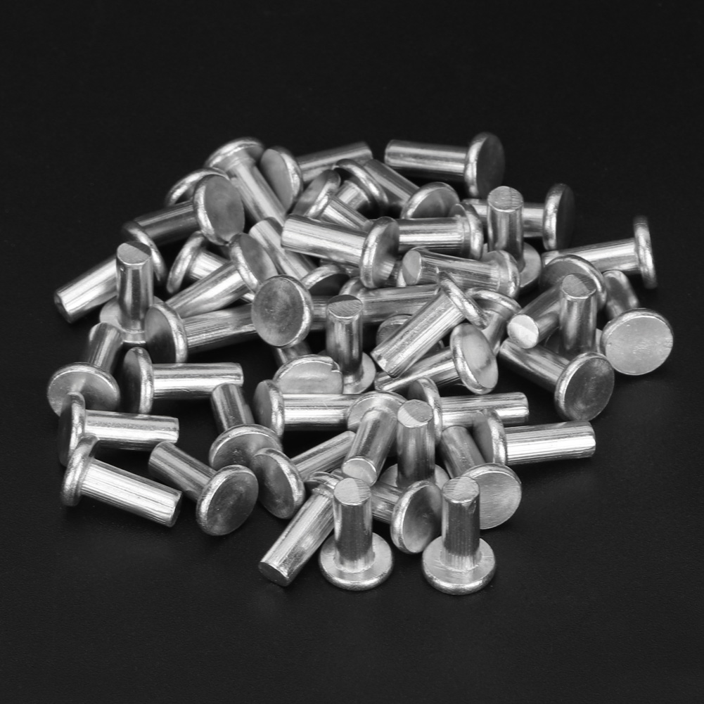 100 Stück Gb867 M4 Flachkopf-aluminiumnieten, Flachkopf-blindnieten (m416)