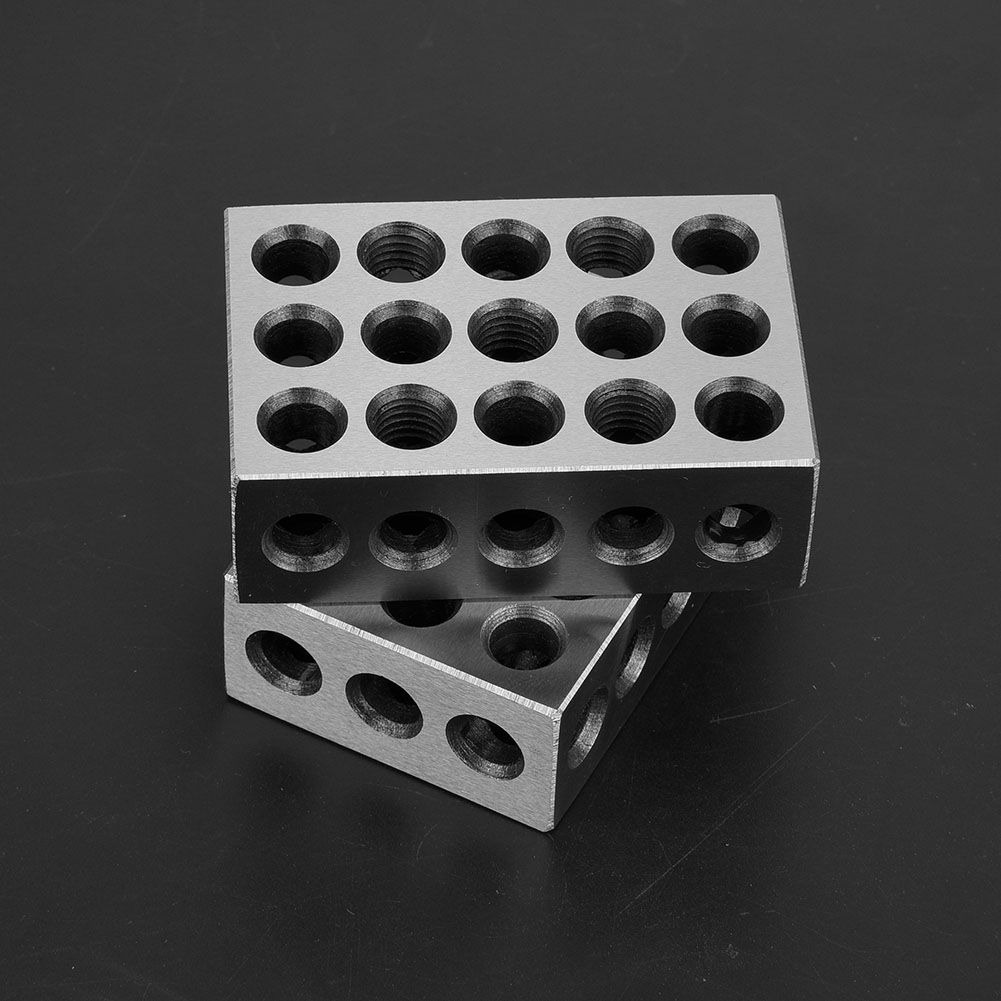 2 Stück Blöcke 25x50x75mm Mit 23 Löchern, Fräsblock Mit Parallelmontage, Zubehör Für Fräsmaschinen