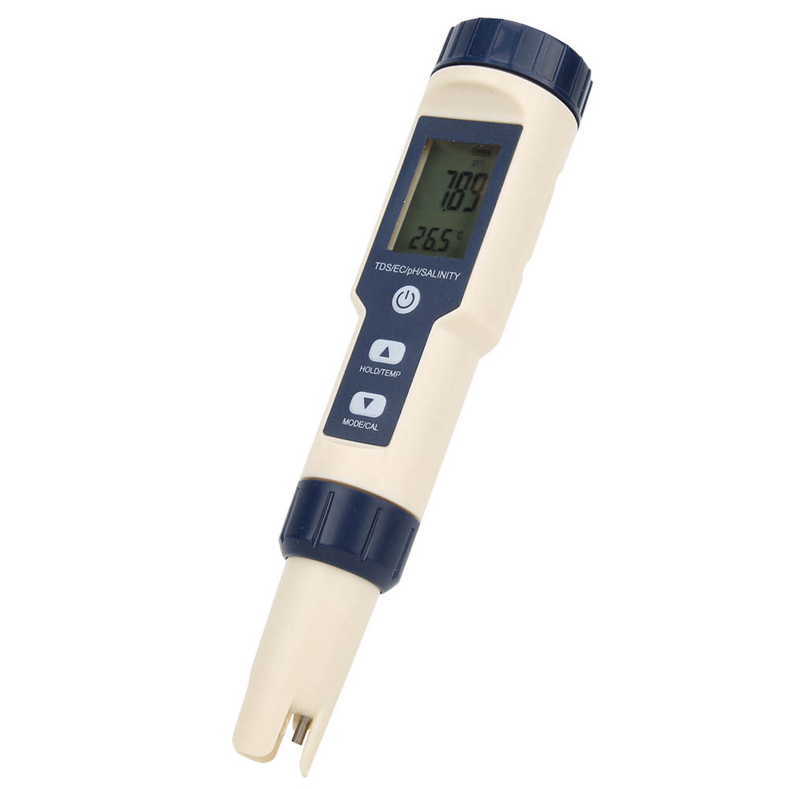 Tragbares 5-in-1-digitalmessgerät Für Ph-wert, Salzgehalt, Temperatur, Tds Und Leitfähigkeit – Multifunktionales Wasserqualitätsmessgerät Und -detektor