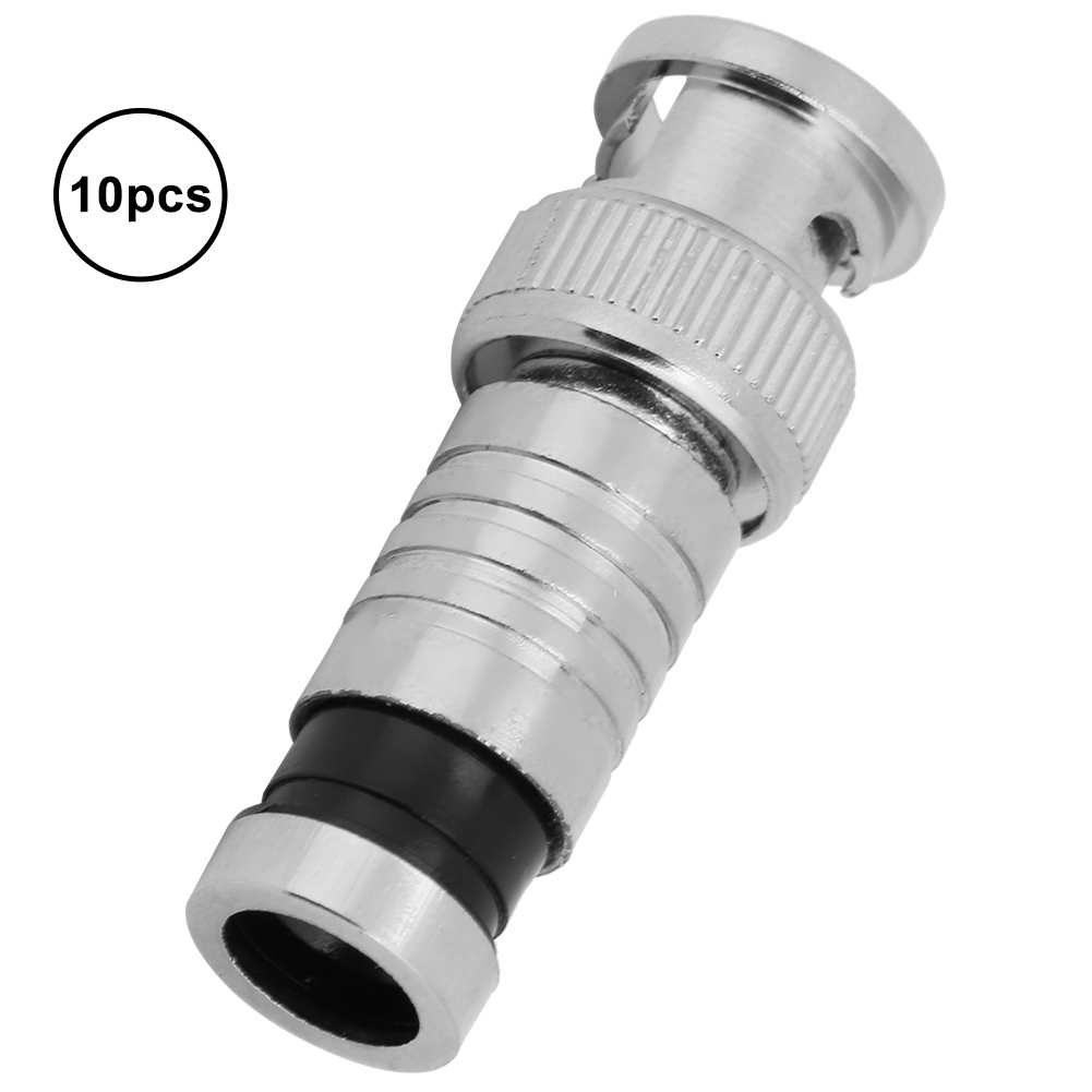 10 Bnc-kompressionsstecker (stecker) Fr-koaxialadapter Q9 Rg59 Für Cctv-systeme