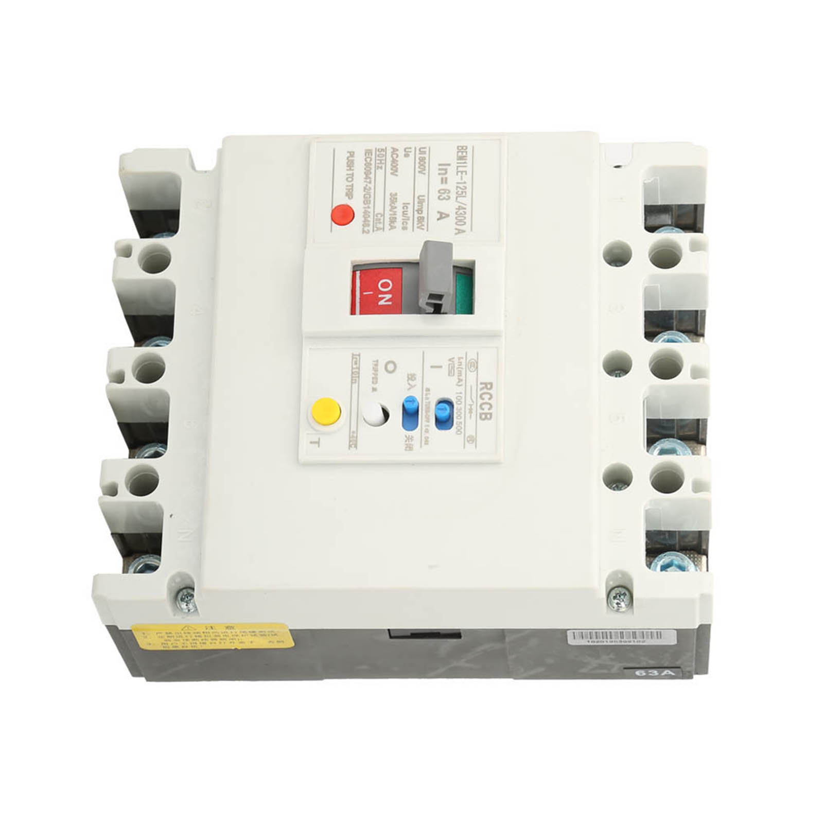 3p+n Fehlerstromschutzschalter Rccb Luftleistungsschalter 800v (63a)