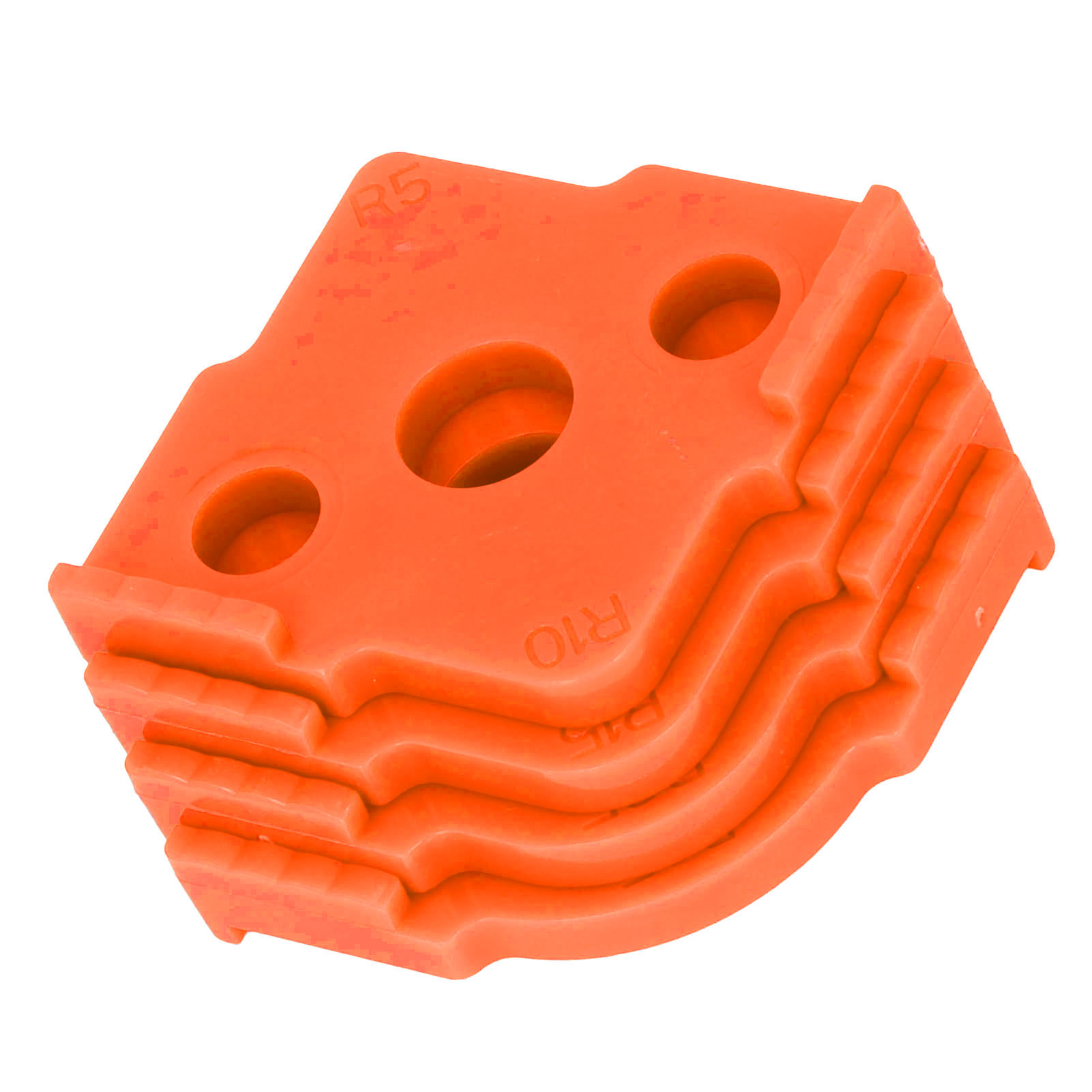 4-teiliges Radiusfrässchablonen-set Aus Verschleißfestem Abs-kunststoff, Eckradiusschablone, Halbkreisecken-einbauwerkzeug, Orange