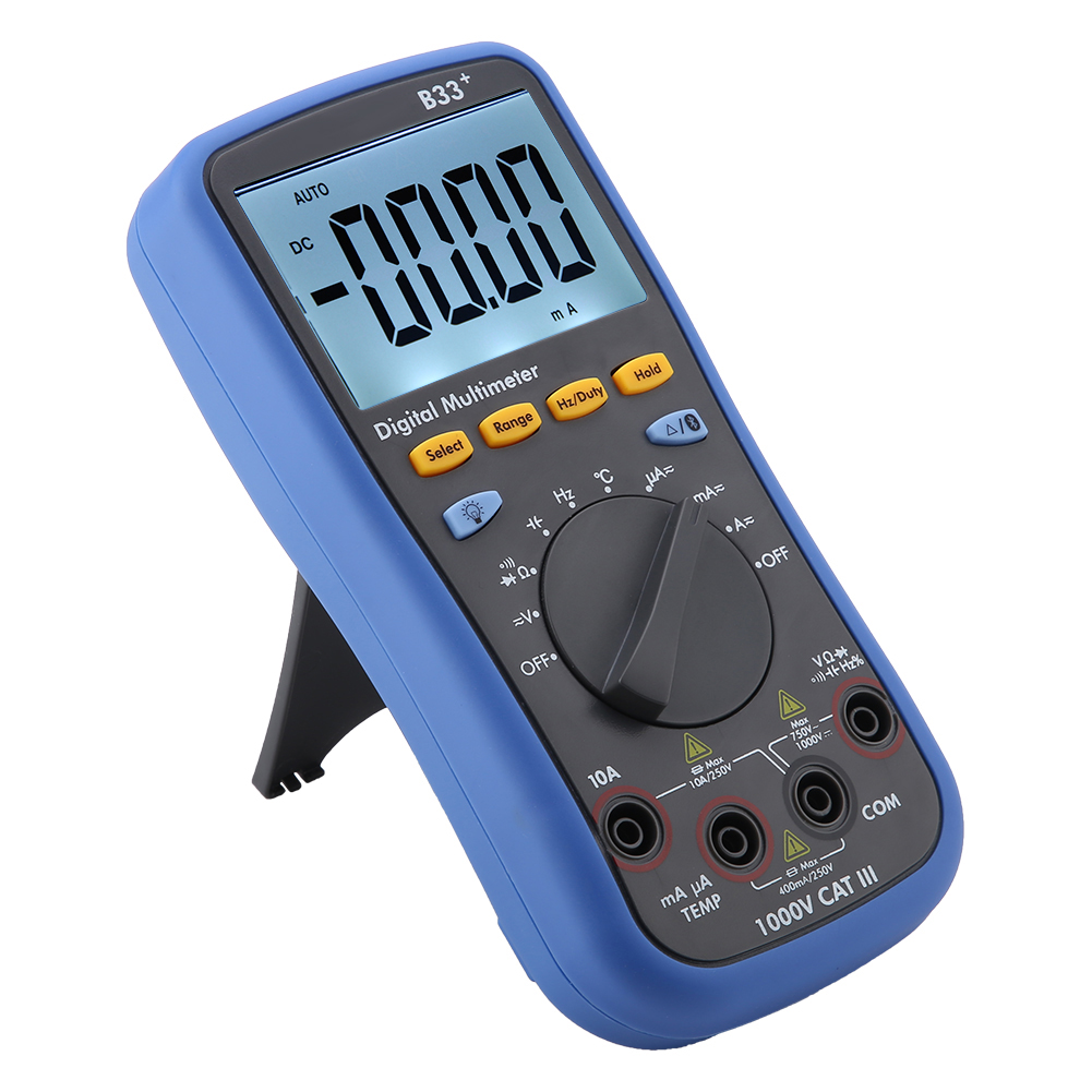 Digitales Bluetooth-multimeter B33+ Mit Lcd-display Zur Messung Von Wechsel- Und Gleichspannung, Stromstärke Und Widerstand