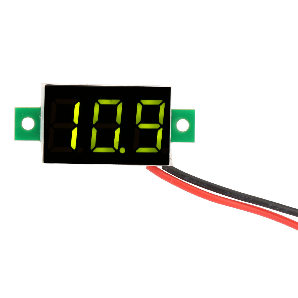 Mini-led-digitalröhrenvoltmeter, Dc 2,4 V - 30 V, 0,36 Zoll, Zweidraht-voltmeter, 5 Farben