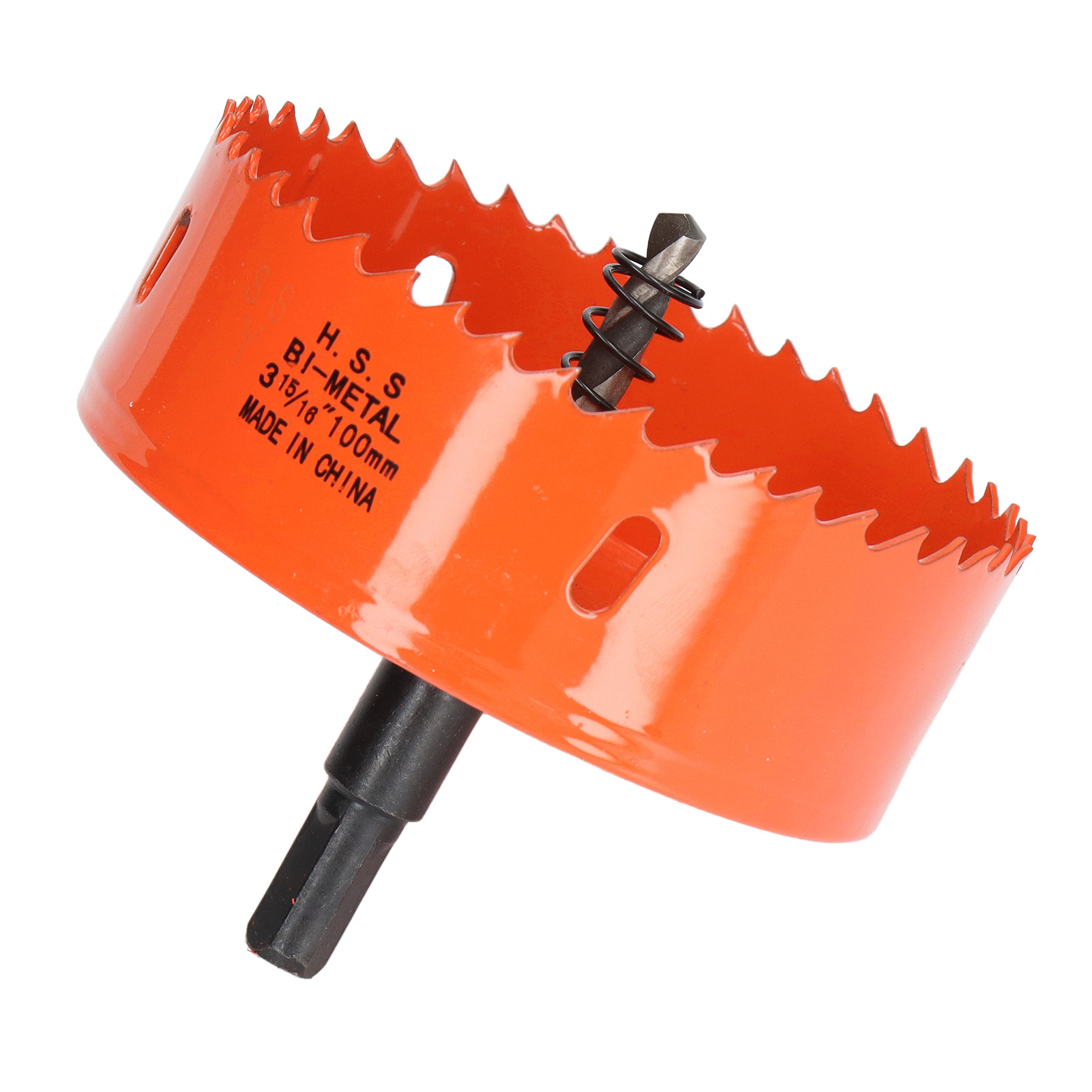 Bimetall-hss-lochsäge Mit Robustem Schaft Zum Lochsägen In Holz, Pvc Und Metall, 100 Mm